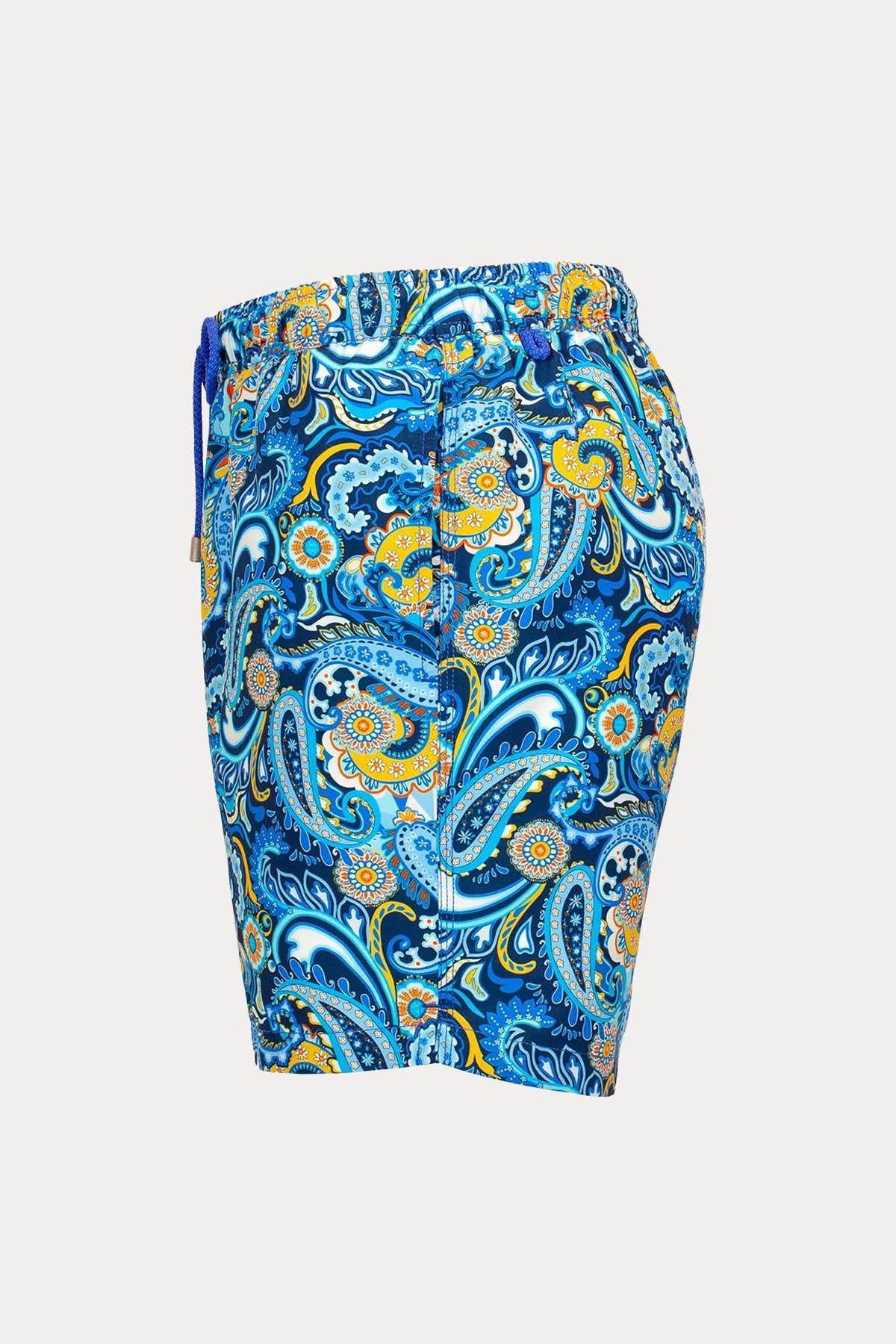 Bluemint Arthus Sapphire Paisley Şort Mayo-Libas Trendy Fashion Store