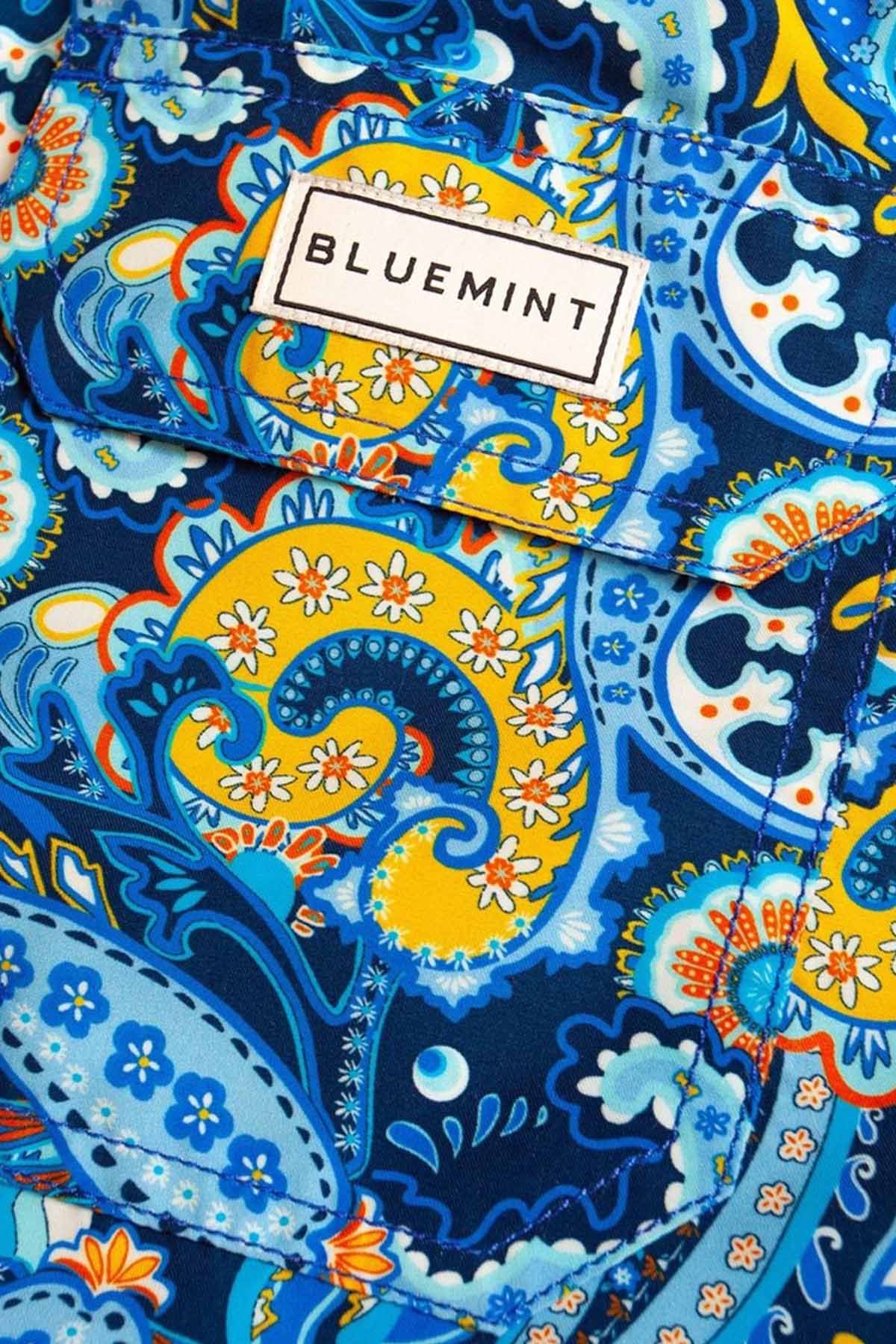 Bluemint Arthus Sapphire Paisley Şort Mayo-Libas Trendy Fashion Store