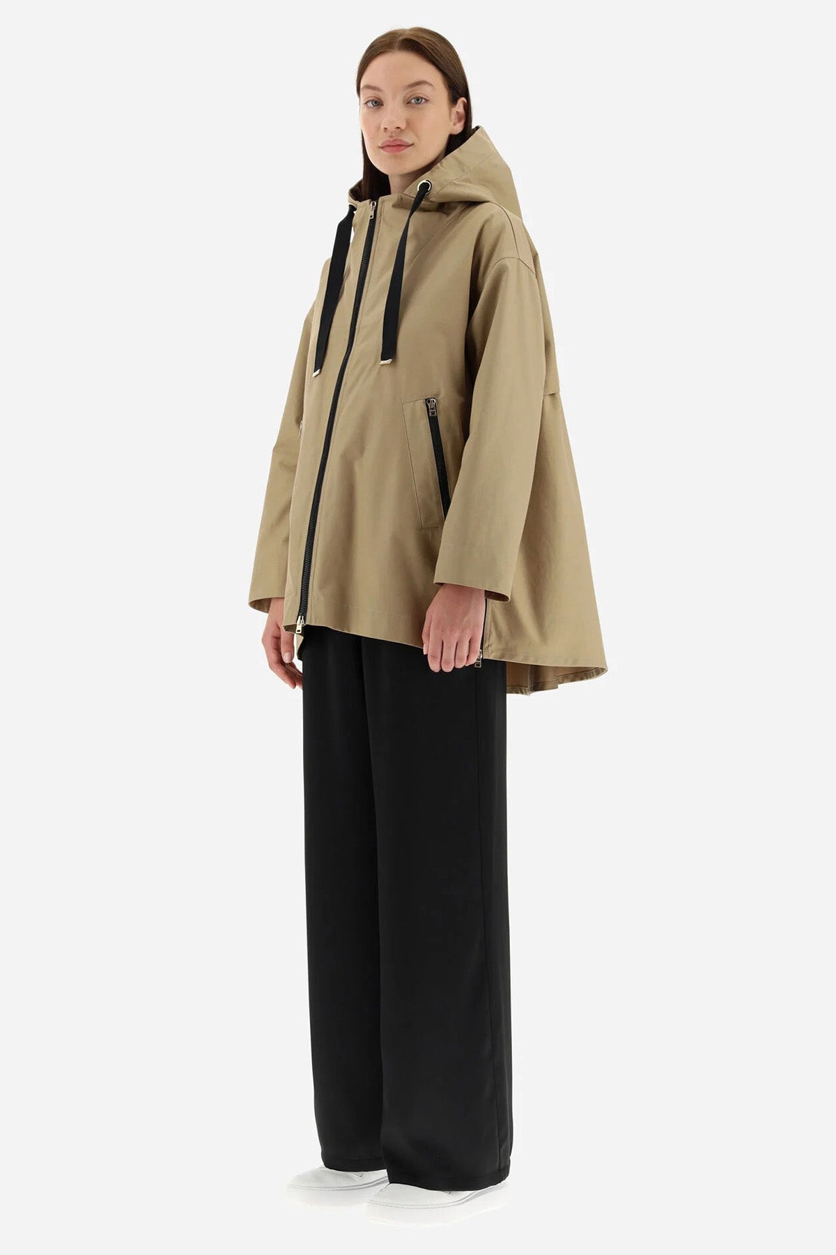 Herno Geniş Kesim Demonte Puffer İç Ceketli Kapüşonlu Trençkot-Libas Trendy Fashion Store