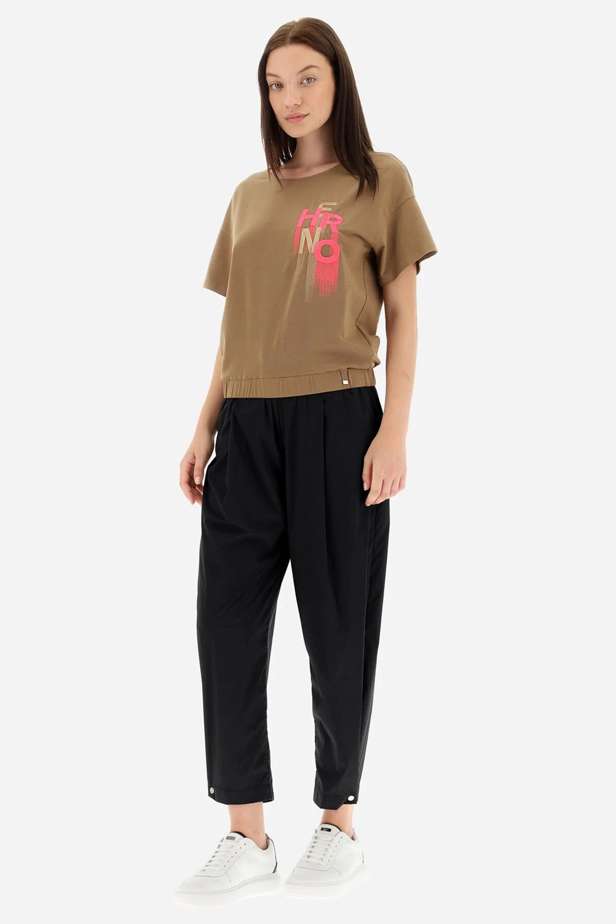 Herno Boxy Fit Belden Büzgülü Yuvarlak Yaka Bluz-Libas Trendy Fashion Store