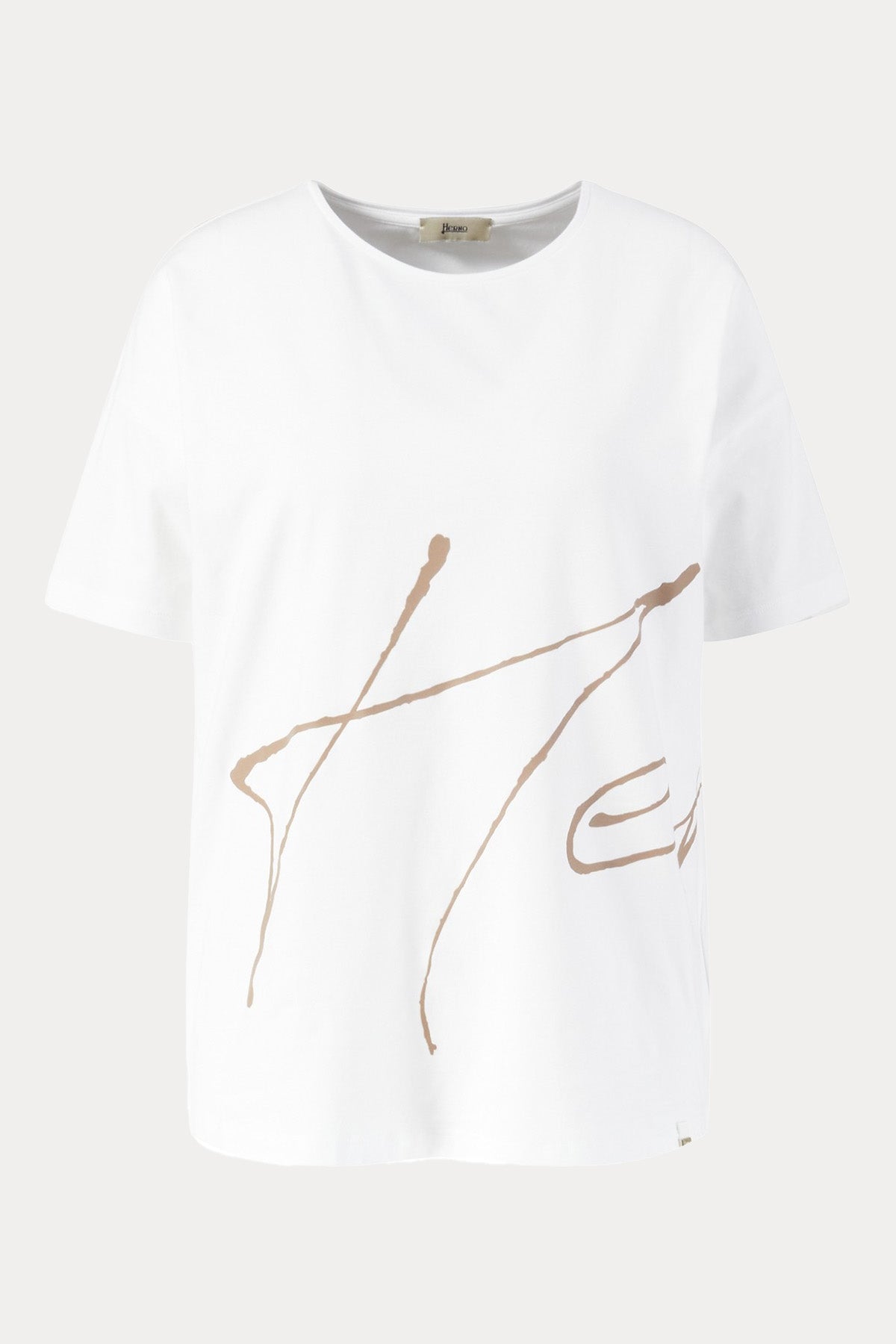 Herno Geniş Kesim Logolu T-shirt-Libas Trendy Fashion Store