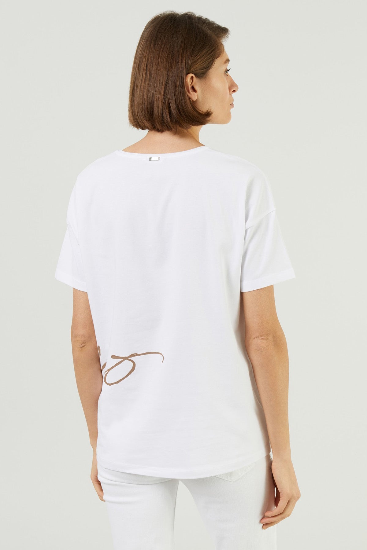 Herno Geniş Kesim Logolu T-shirt-Libas Trendy Fashion Store