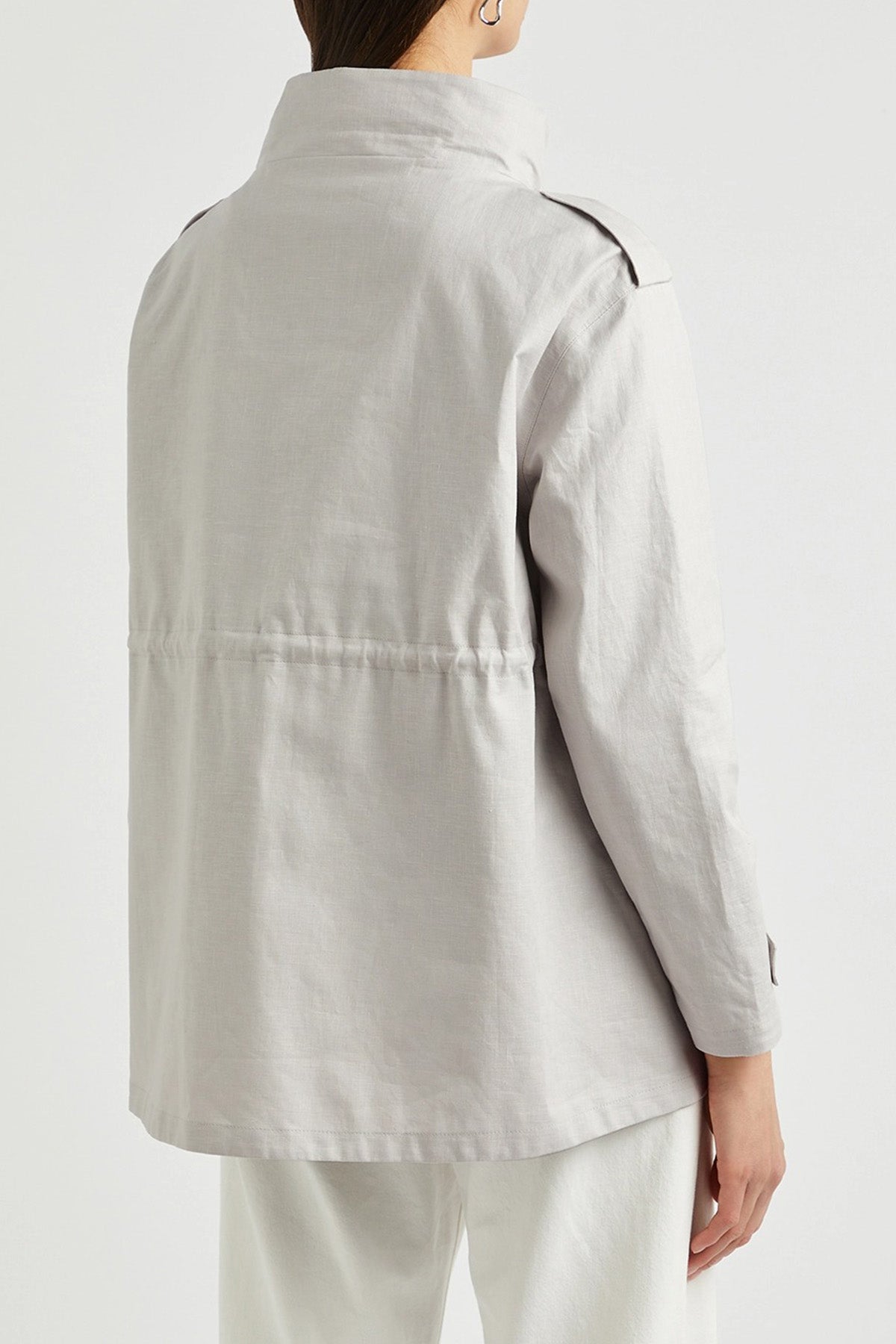 Herno Laminar Kruvaze Kapüşonlu Keten Ceket-Libas Trendy Fashion Store