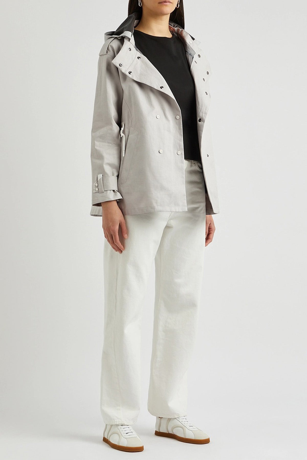 Herno Laminar Kruvaze Kapüşonlu Keten Ceket-Libas Trendy Fashion Store