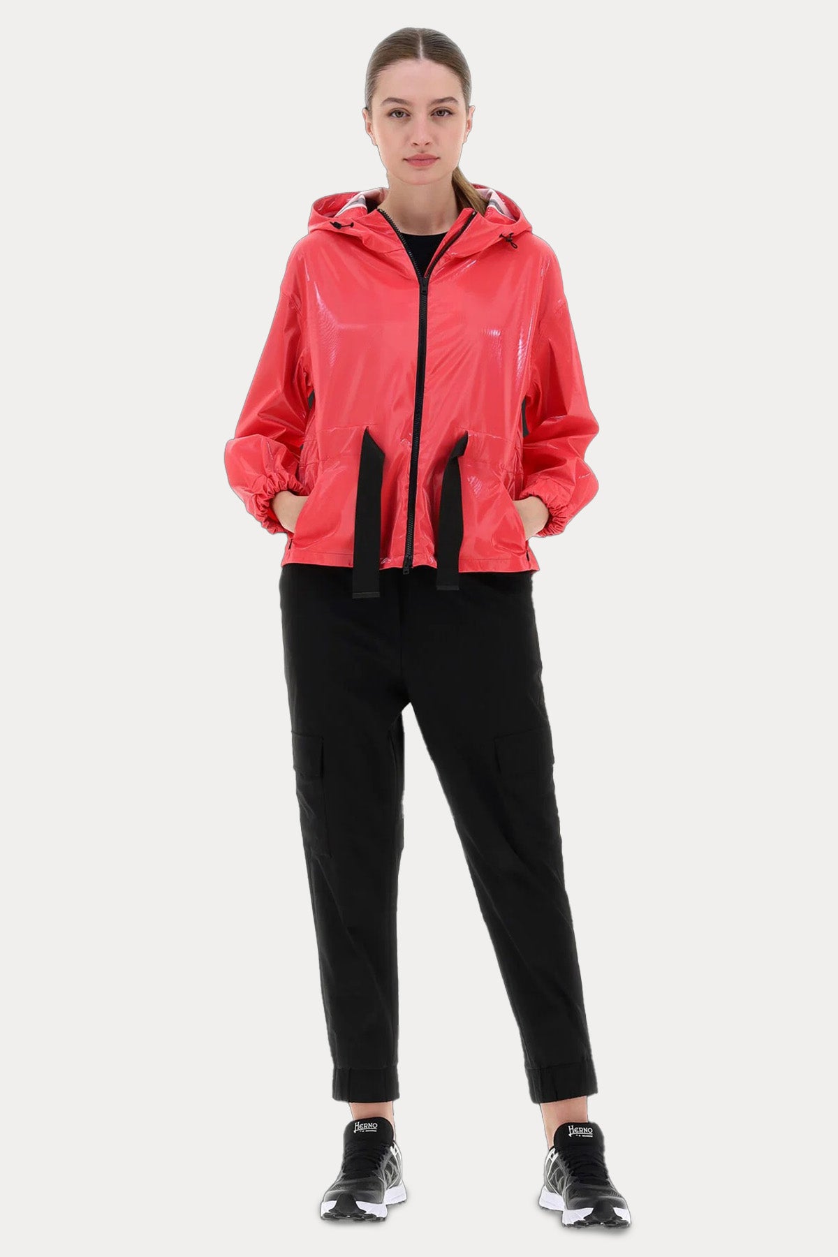 Herno Parlak Kaplamalı Kapüşonlu Ceket-Libas Trendy Fashion Store