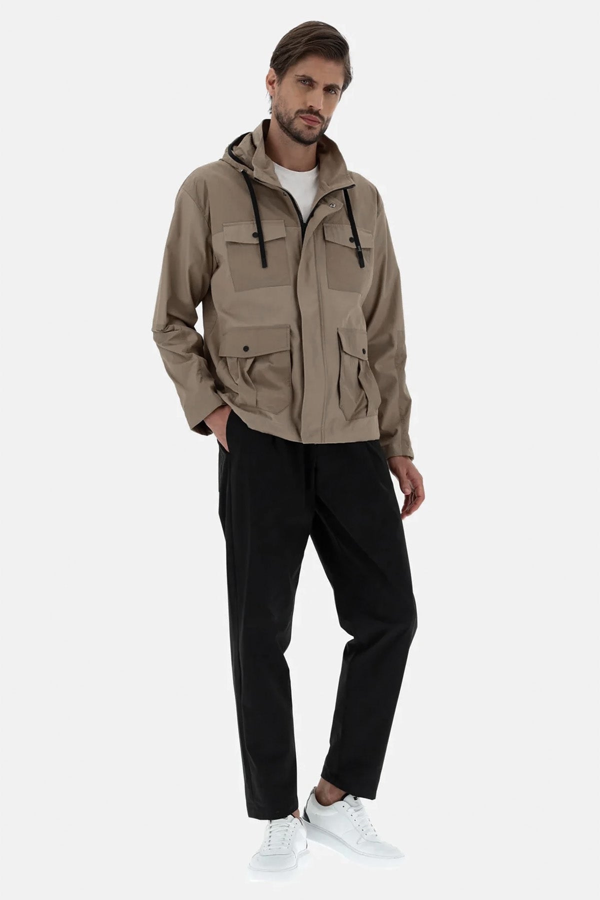 Herno Kapüşonlu Cep Detaylı Safari Ceket-Libas Trendy Fashion Store