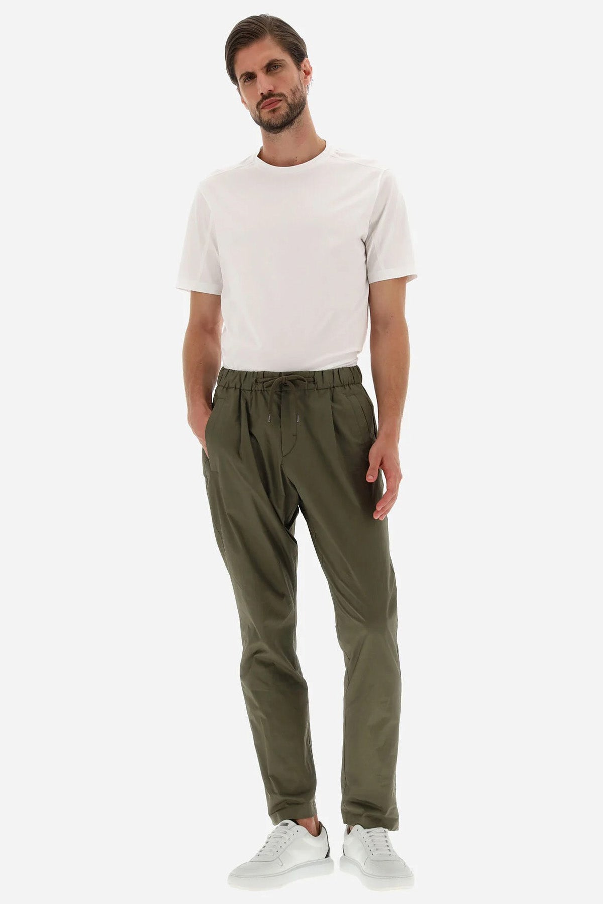 Herno Tek Pile Beli Lastikli Yandan Cepli Streç Pantolon-Libas Trendy Fashion Store