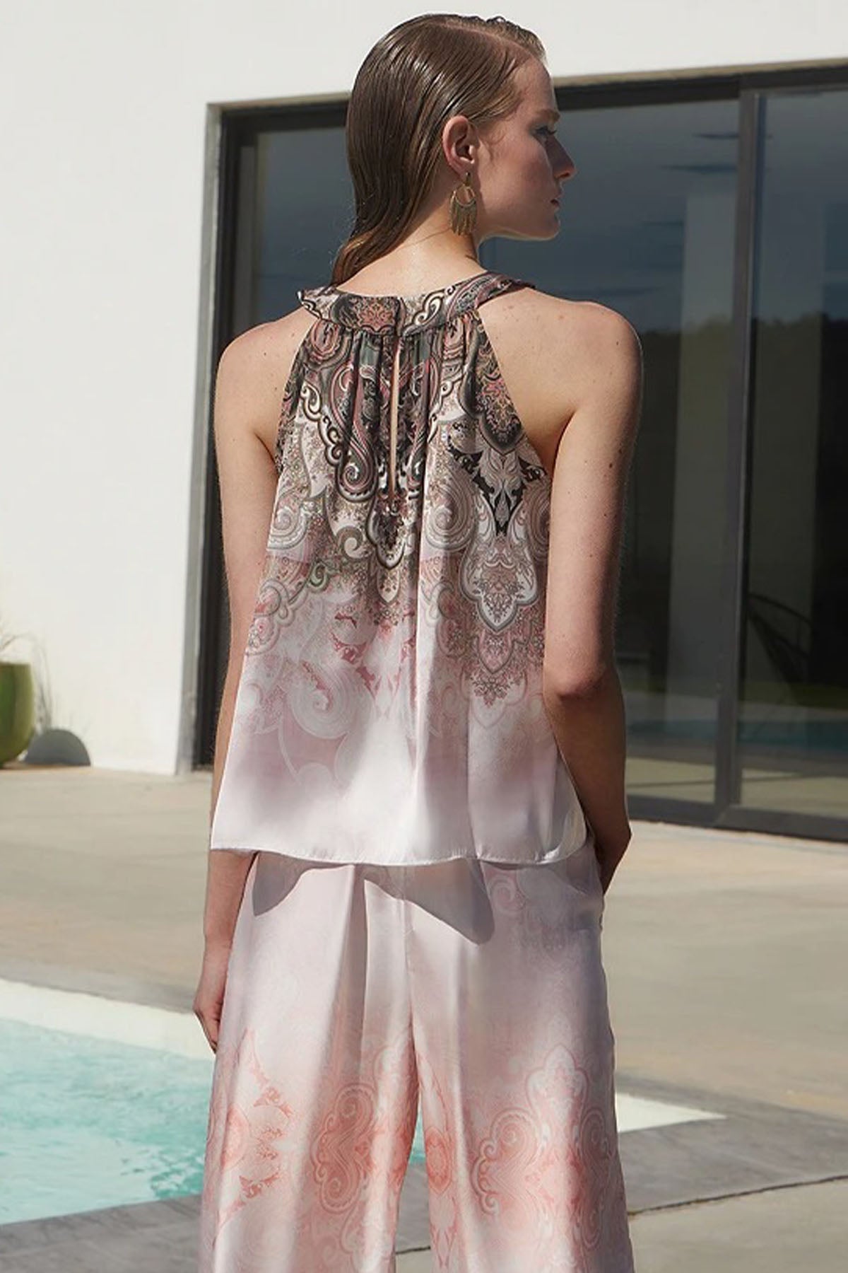 Bsb Desenli Kolsuz Bluz-Libas Trendy Fashion Store