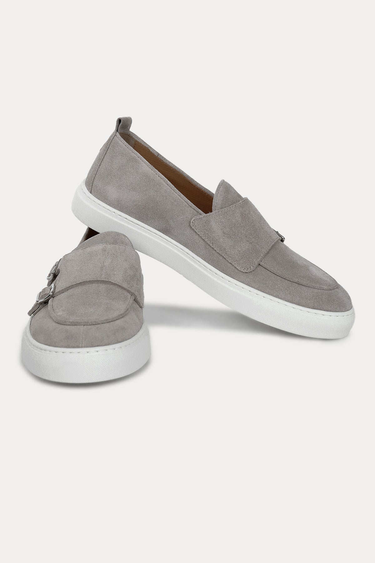 Henderson Theo Süet Çift Tokalı Monk Loafer Ayakkabı-Libas Trendy Fashion Store