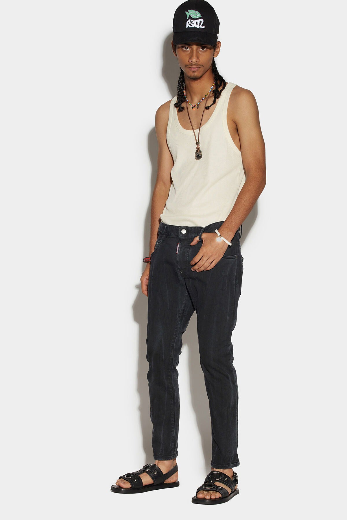 Dsquared Skater Yıkamalı Slim Fit Jeans-Libas Trendy Fashion Store