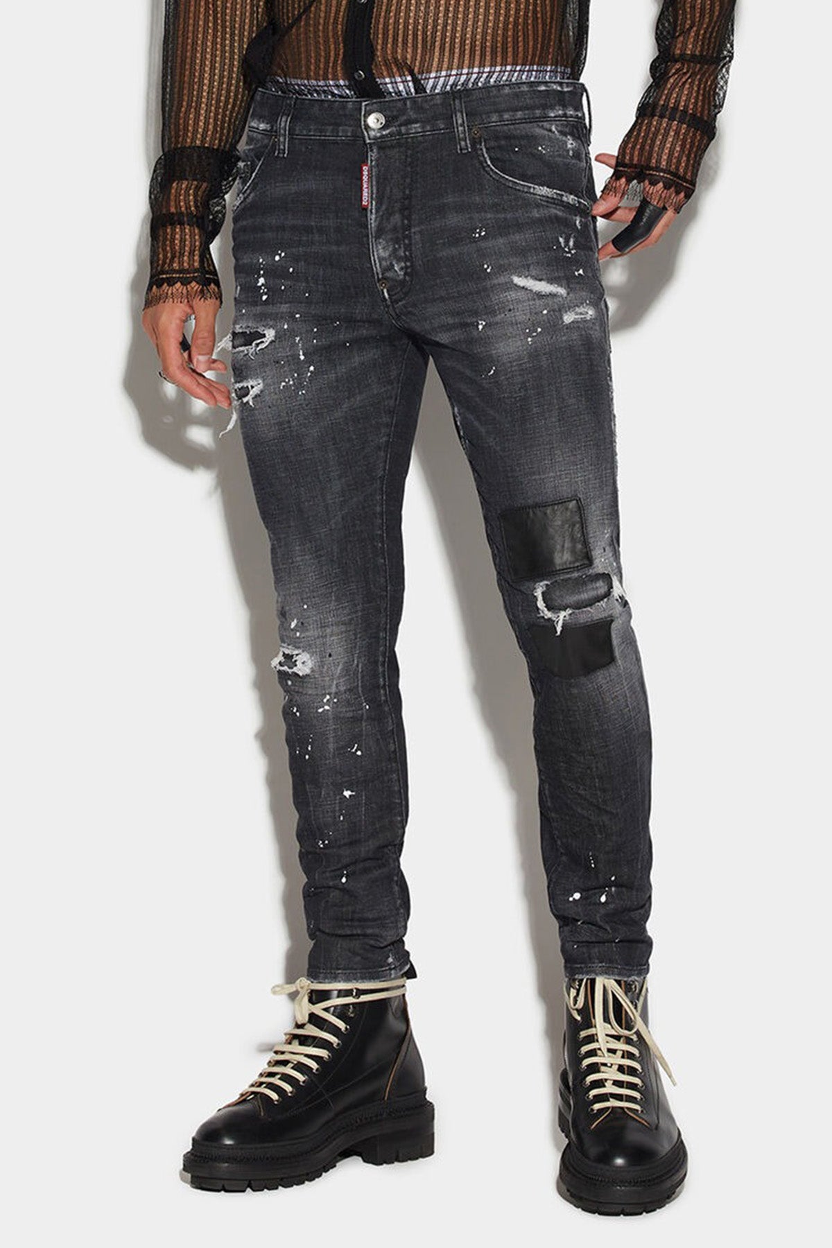 Dsquared Skater Yamalı Slim Fit Jeans-Libas Trendy Fashion Store