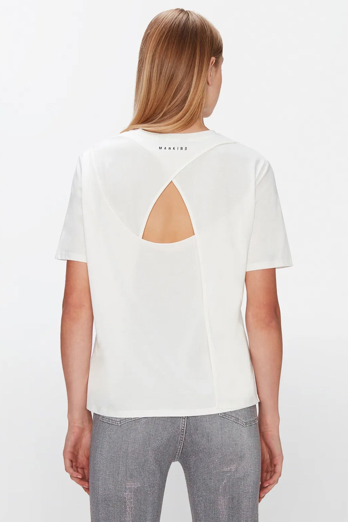 7 For All Mankind Cross Back Tee Yuvarlak Yaka T-shirt-Libas Trendy Fashion Store