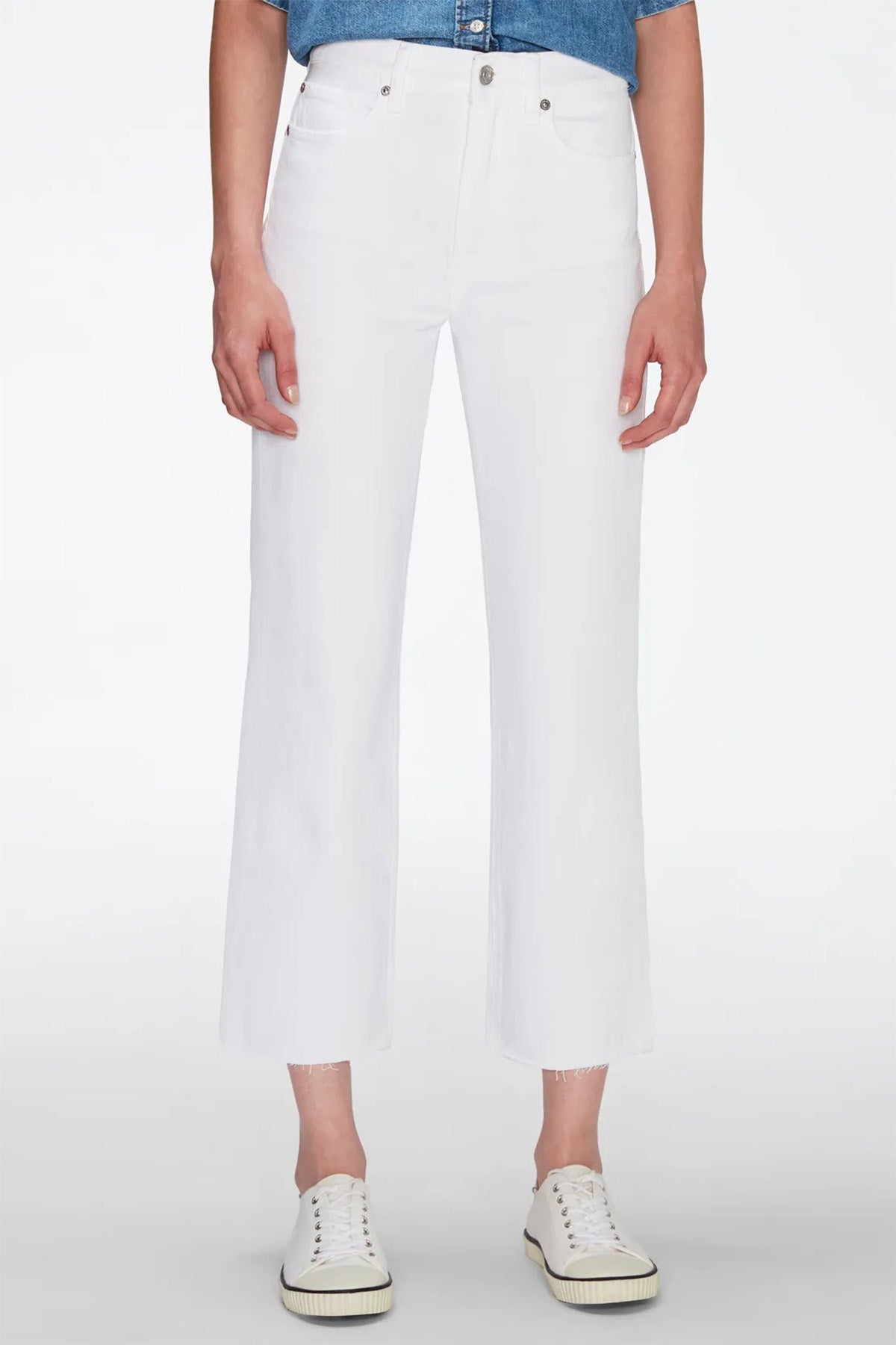 7 For All Mankind Logan Stovepipe Yüksek Bel Crop Paça Jeans-Libas Trendy Fashion Store