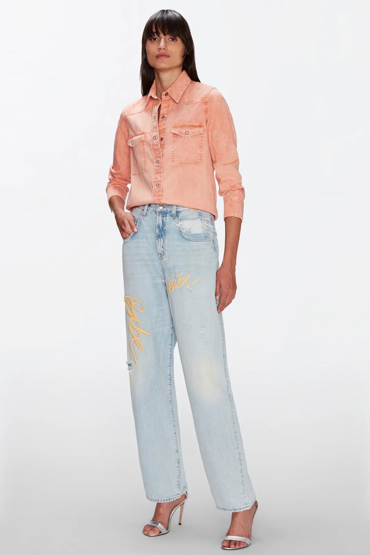 7 For All Mankind Kapak Cepli Denim Gömlek-Libas Trendy Fashion Store