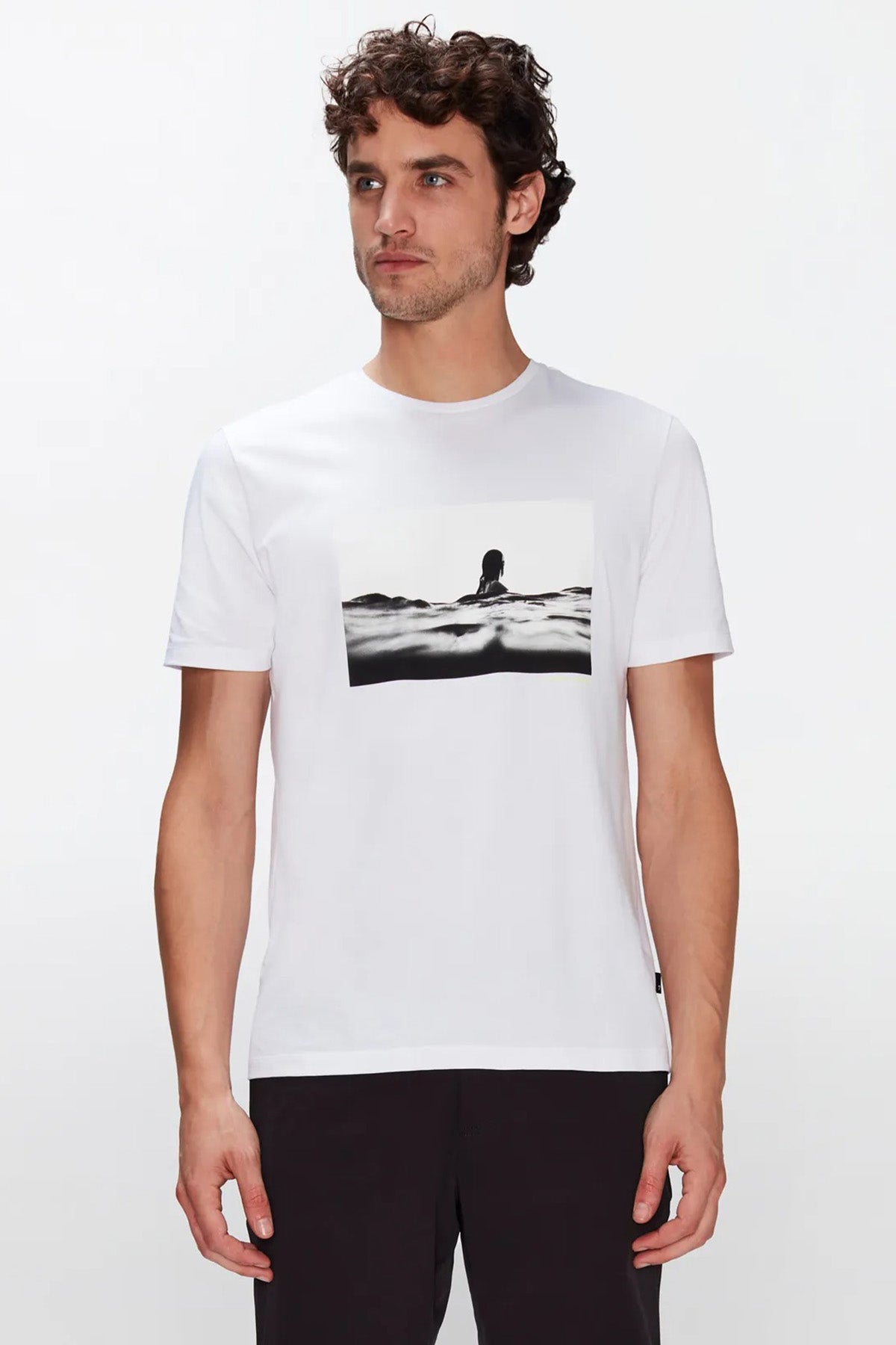 7 For All Mankind Baskılı Yuvarlak Yaka T-shirt-Libas Trendy Fashion Store