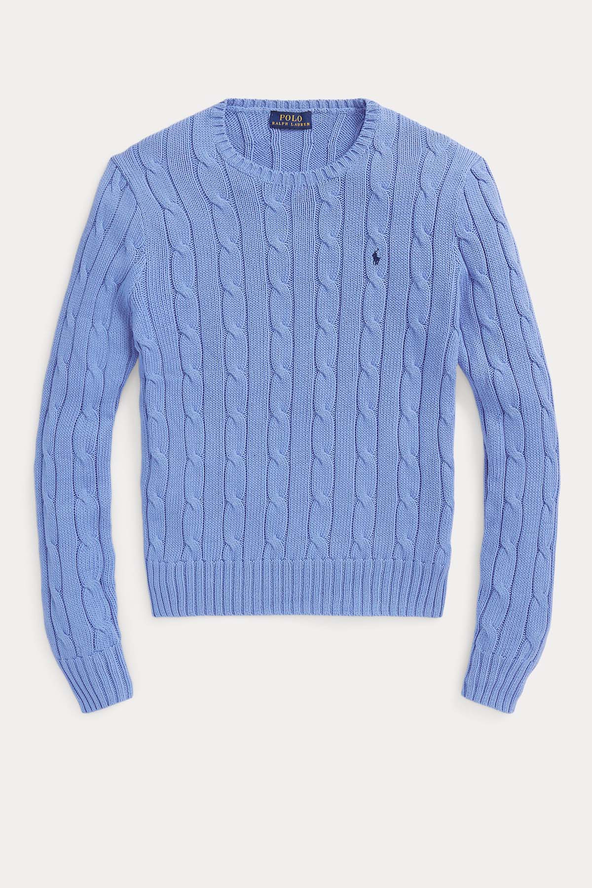 Polo Ralph Lauren Pima Cotton Slim Fit Yuvarlak Yaka Saç Örgü Triko-Libas Trendy Fashion Store