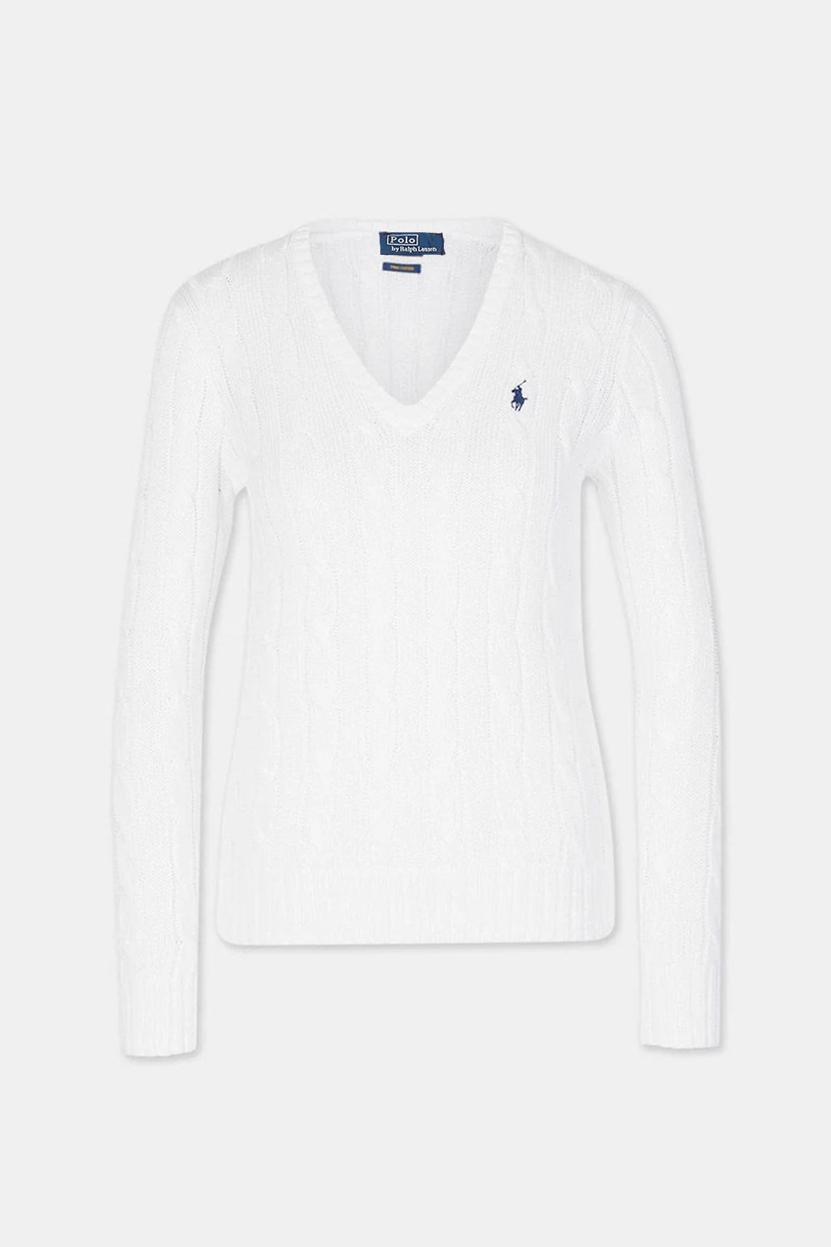 Polo Ralph Lauren Pima Cotton Slim Fit V Yaka Saç Örgü Triko-Libas Trendy Fashion Store