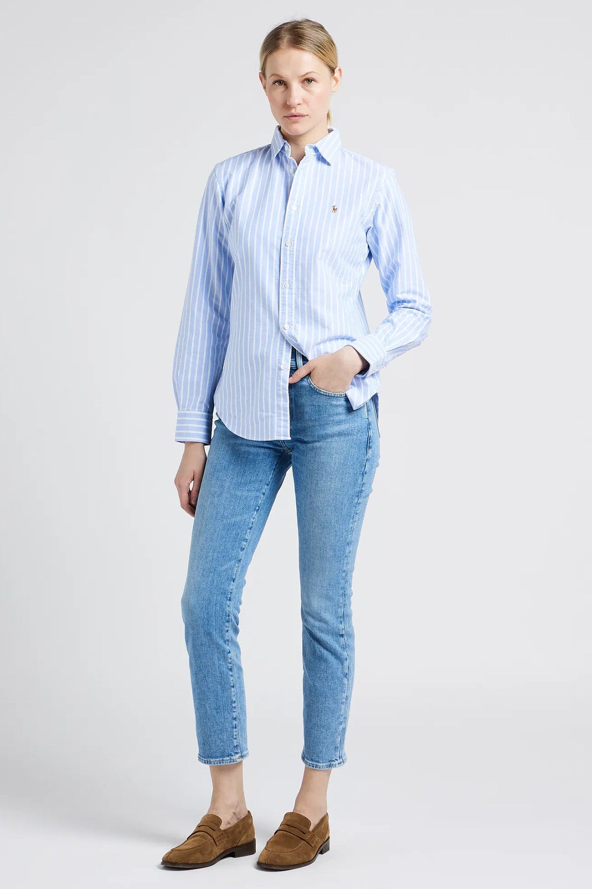 Polo Ralph Lauren Custom Fit Çizgili Oxford Gömlek-Libas Trendy Fashion Store