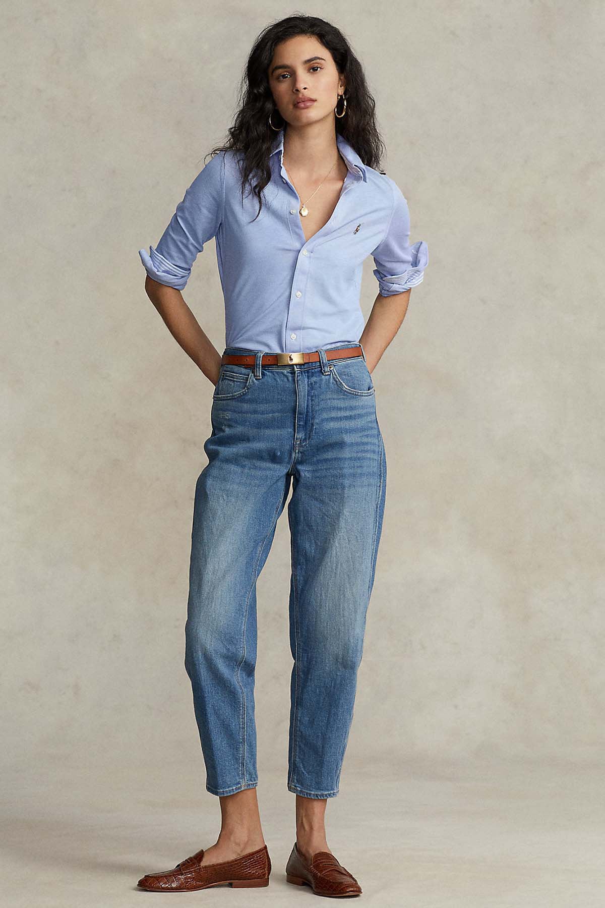 Polo Ralph Lauren Custom Fit Knit Oxford Gömlek-Libas Trendy Fashion Store