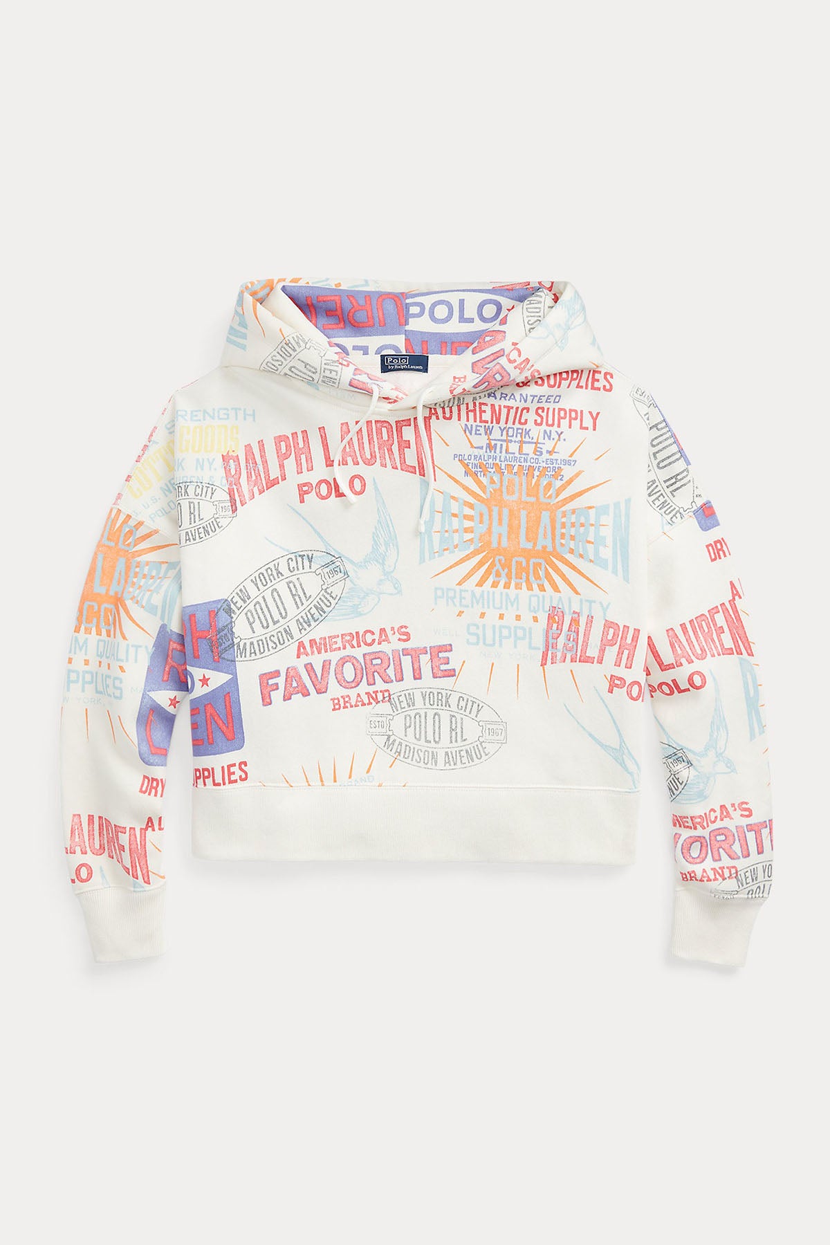 Polo Ralph Lauren Geniş Kesim Kapüşonlu Crop Sweatshirt-Libas Trendy Fashion Store