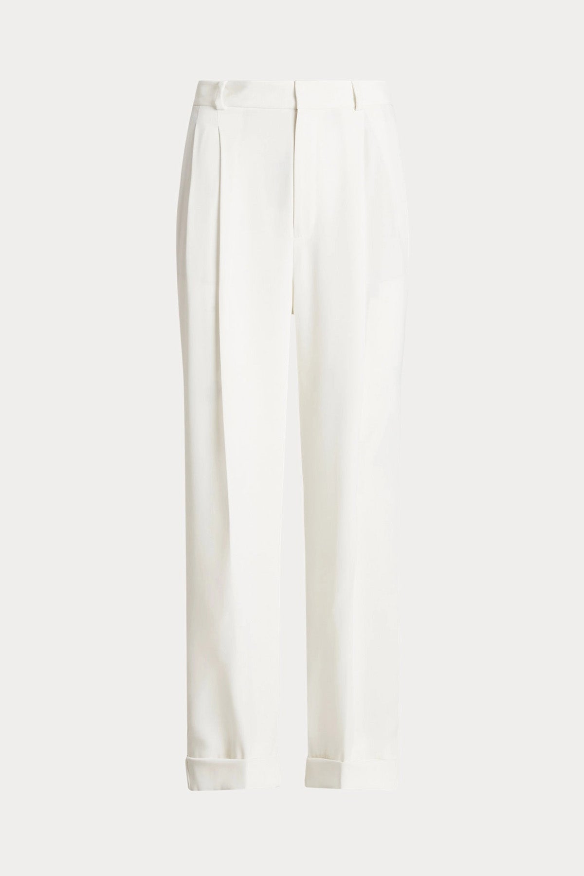 Polo Ralph Lauren Yüksek Bel Tek Pile Duble Paça Pantolon-Libas Trendy Fashion Store