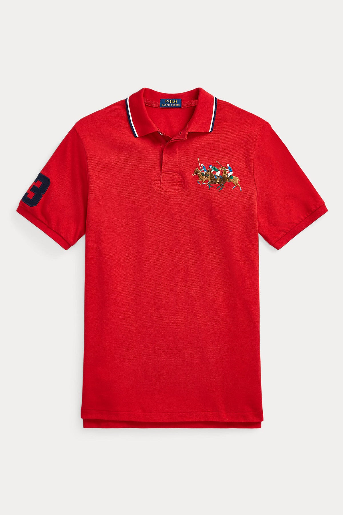 Polo Ralph Lauren Custom Fit Triple Pony Polo Yaka T-shirt-Libas Trendy Fashion Store