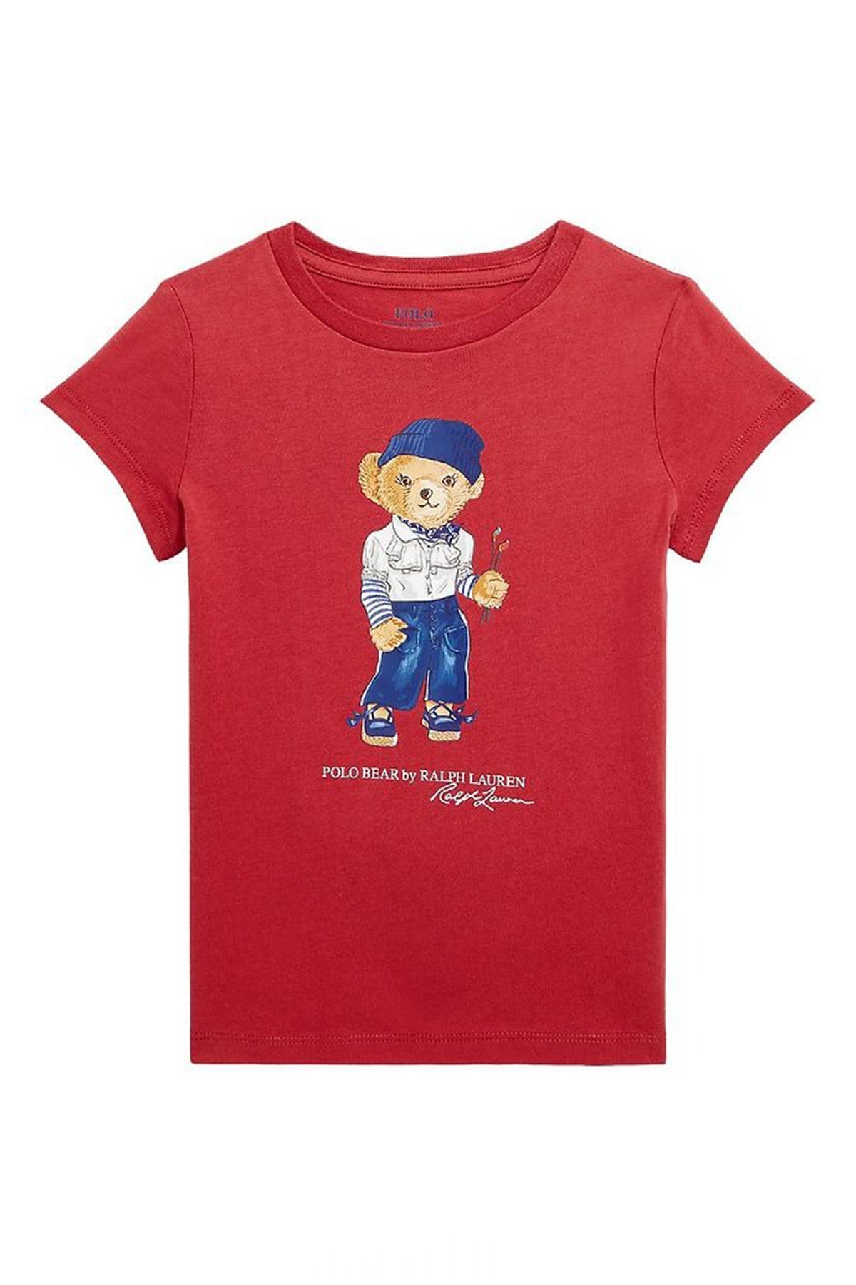 Polo Ralph Lauren Kids 2-4 Yaş Kız Çocuk Polo Bear T-shirt-Libas Trendy Fashion Store