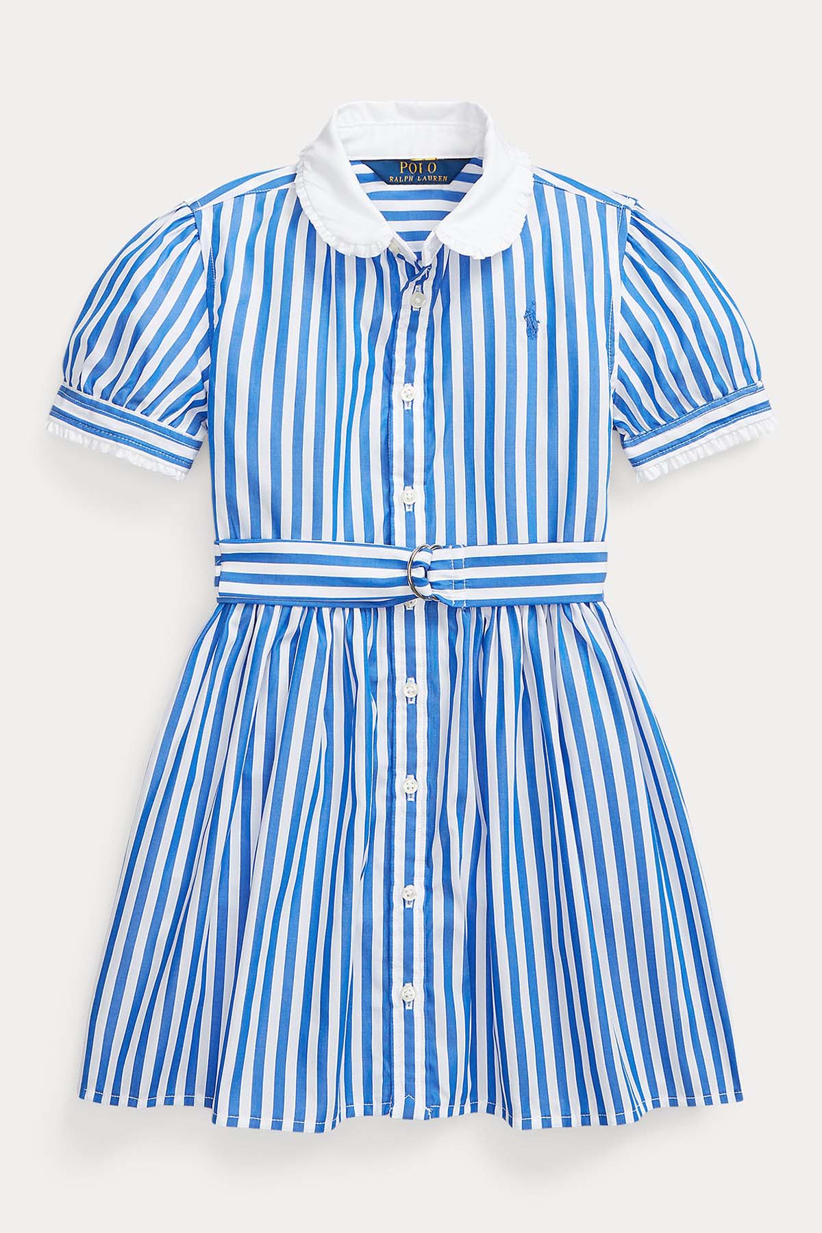 Polo Ralph Lauren Kids 2-4 Yaş Kız Çocuk Polo Yaka Çizgili Gömlek Elbise-Libas Trendy Fashion Store