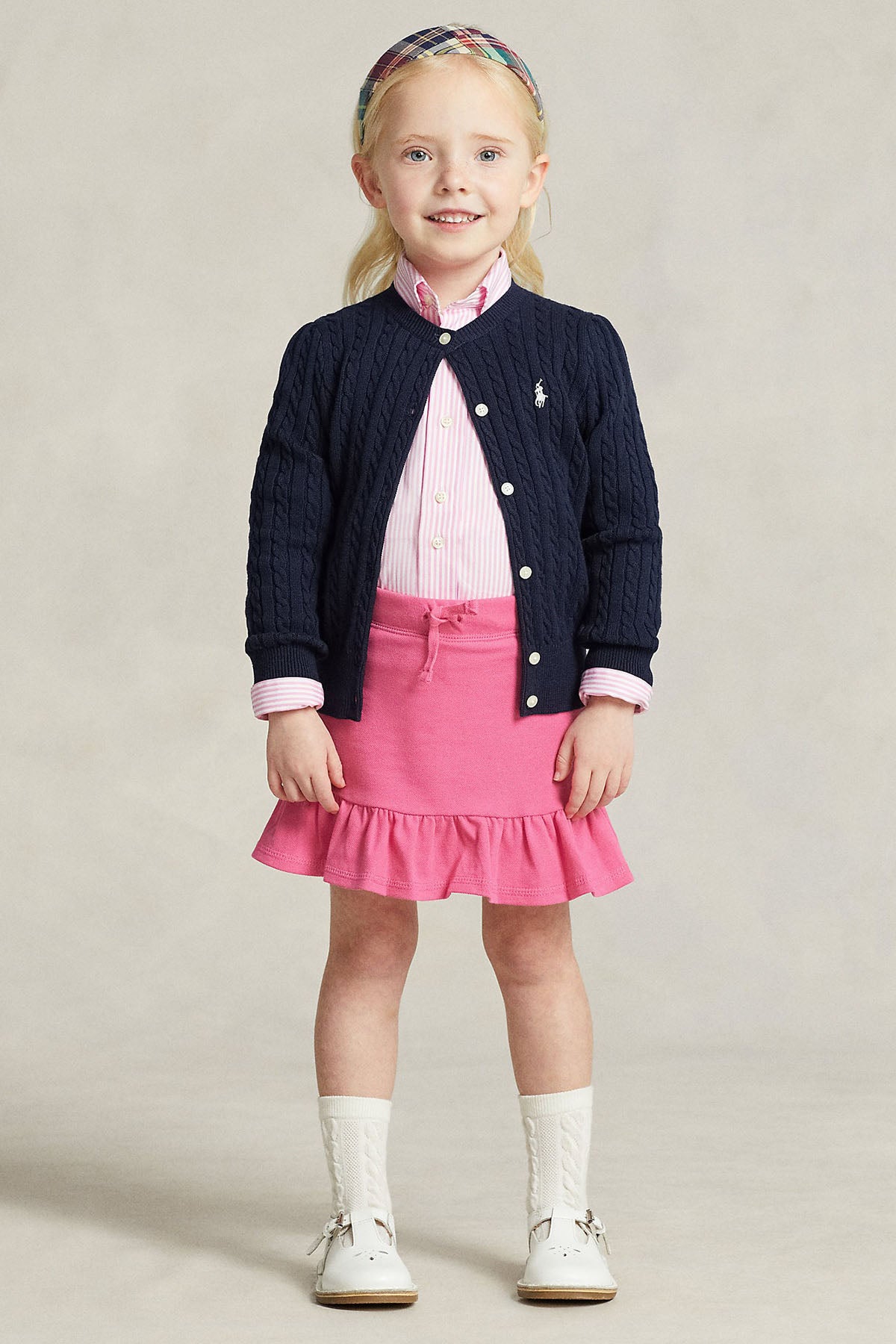 Polo Ralph Lauren Kids 2-4 Yaş Kendinden Şortlu Beli Lastikli Etek-Libas Trendy Fashion Store