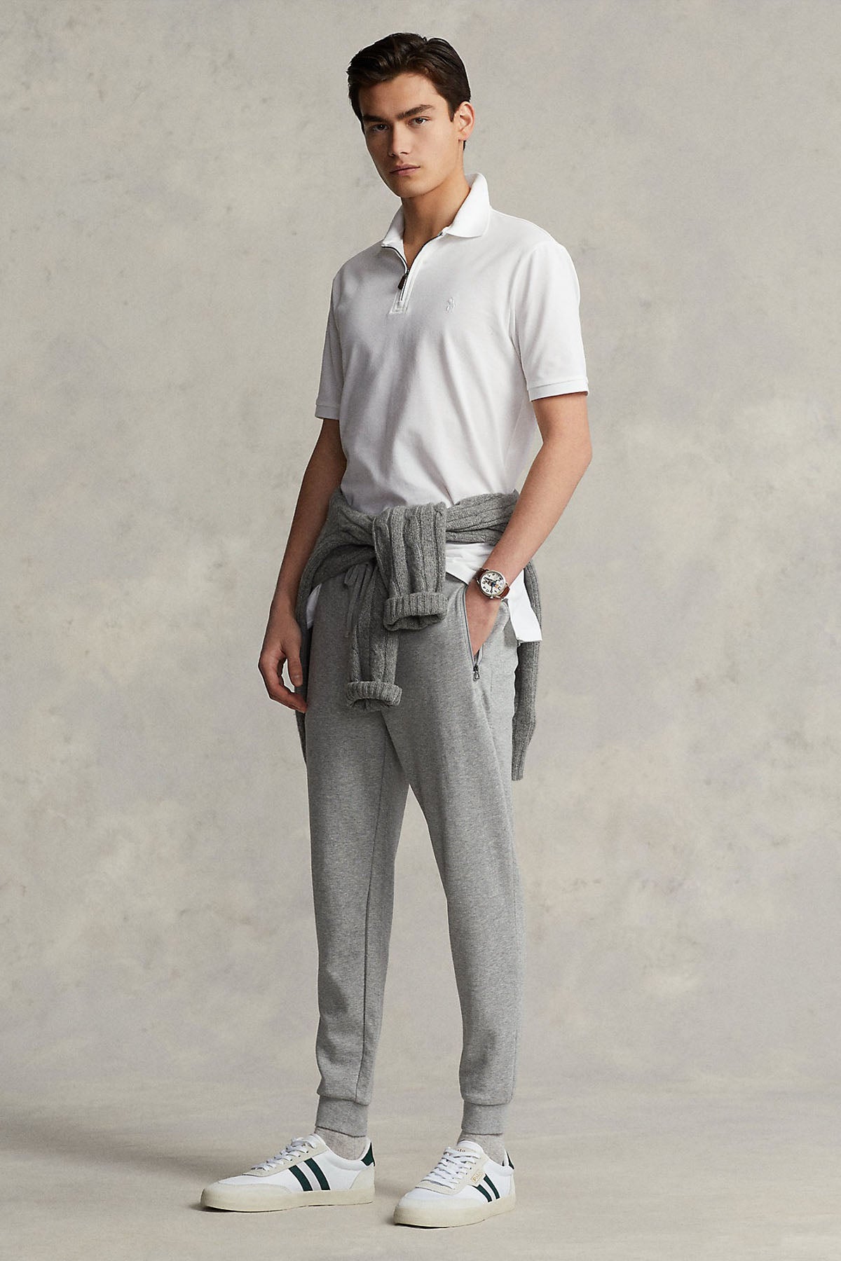 Polo Ralph Lauren Custom Slim Fit Stretch Mesh Fermuarlı Polo Yaka T-shirt-Libas Trendy Fashion Store