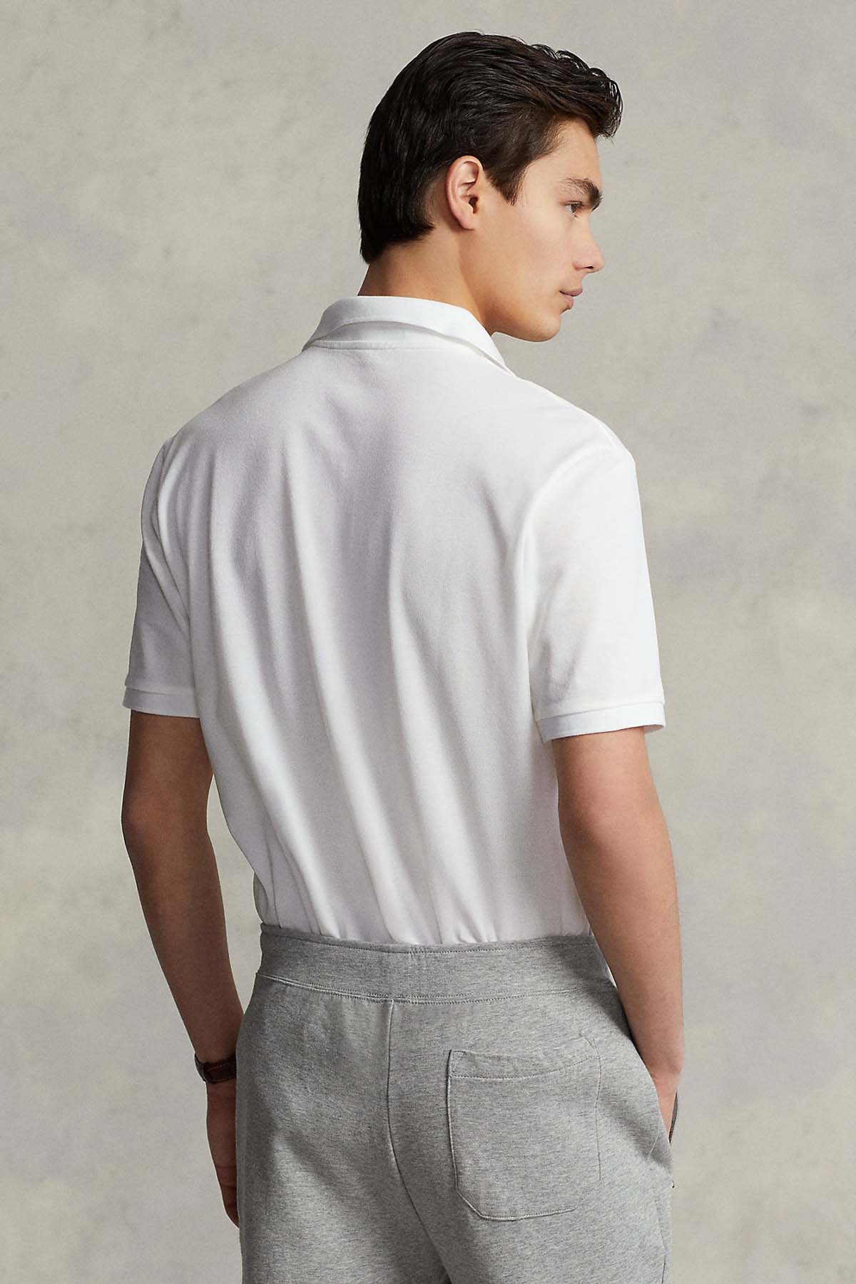 Polo Ralph Lauren Custom Slim Fit Stretch Mesh Fermuarlı Polo Yaka T-shirt-Libas Trendy Fashion Store