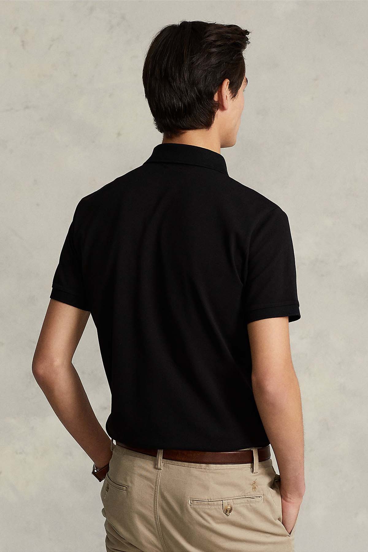 Polo Ralph Lauren Custom Slim Fit Stretch Mesh Fermuarlı Polo Yaka T-shirt-Libas Trendy Fashion Store