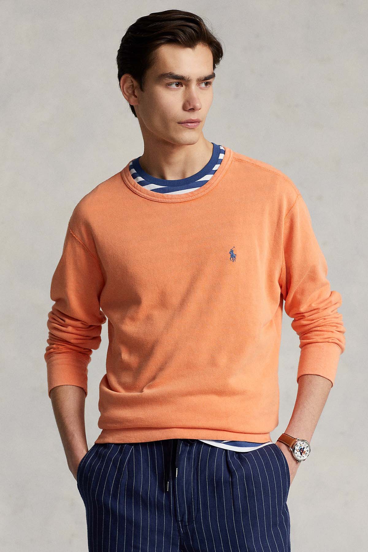 Polo Ralph Lauren Yuvarlak Yaka Yıkamalı İçi Şardonlu Sweatshirt-Libas Trendy Fashion Store