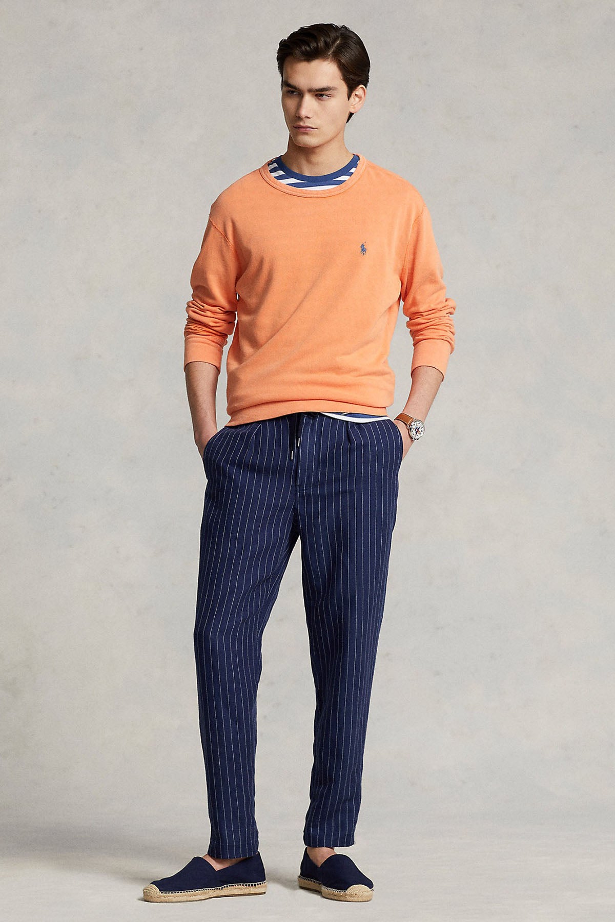 Polo Ralph Lauren Yuvarlak Yaka Yıkamalı İçi Şardonlu Sweatshirt-Libas Trendy Fashion Store