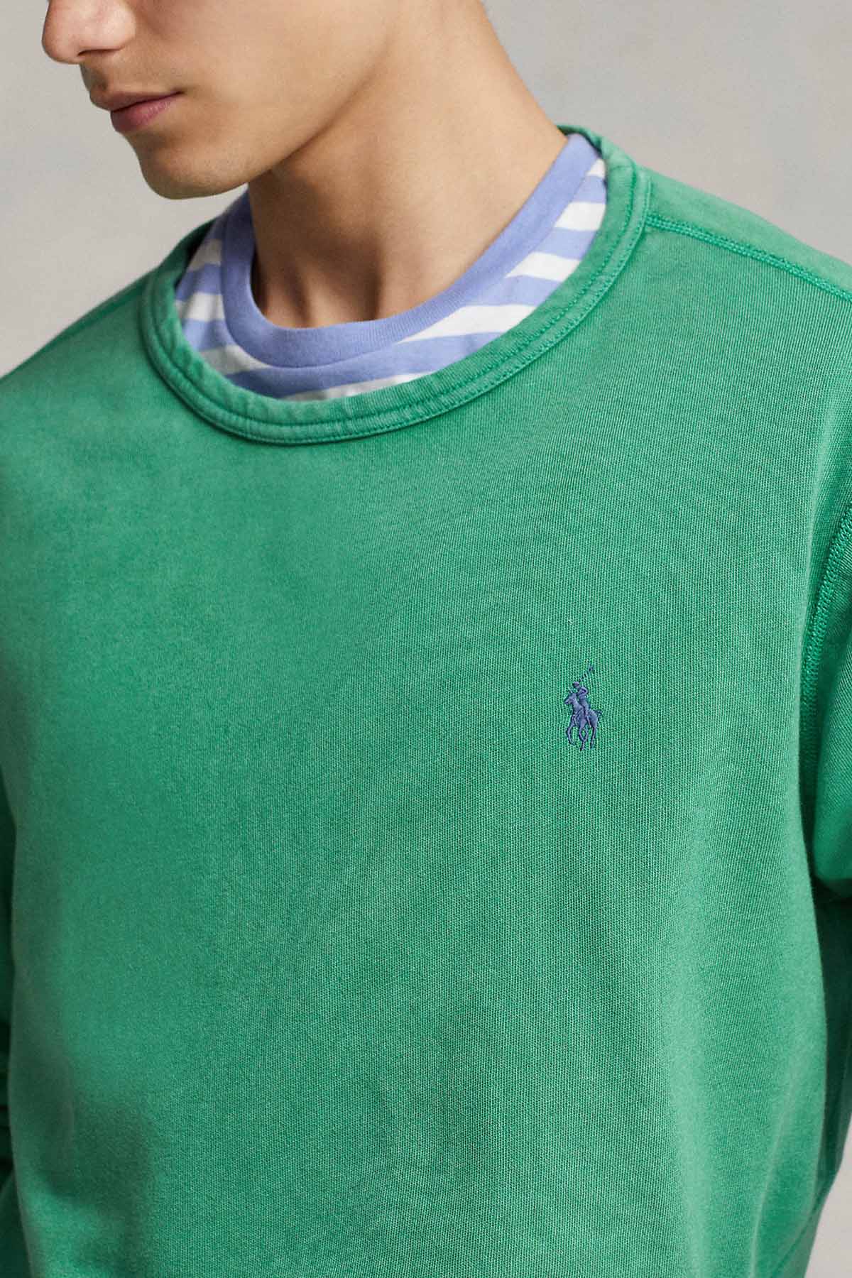 Polo Ralph Lauren Yuvarlak Yaka Yıkamalı İçi Şardonlu Sweatshirt-Libas Trendy Fashion Store