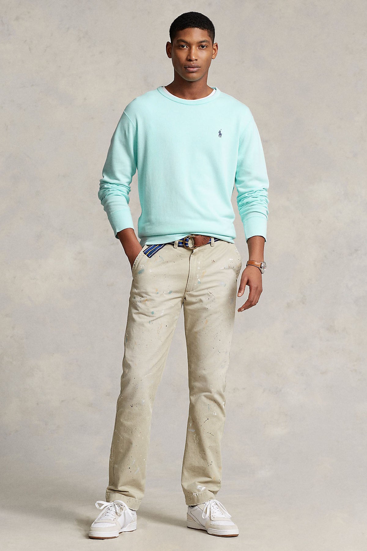 Polo Ralph Lauren Yuvarlak Yaka Yıkamalı İçi Şardonlu Sweatshirt-Libas Trendy Fashion Store