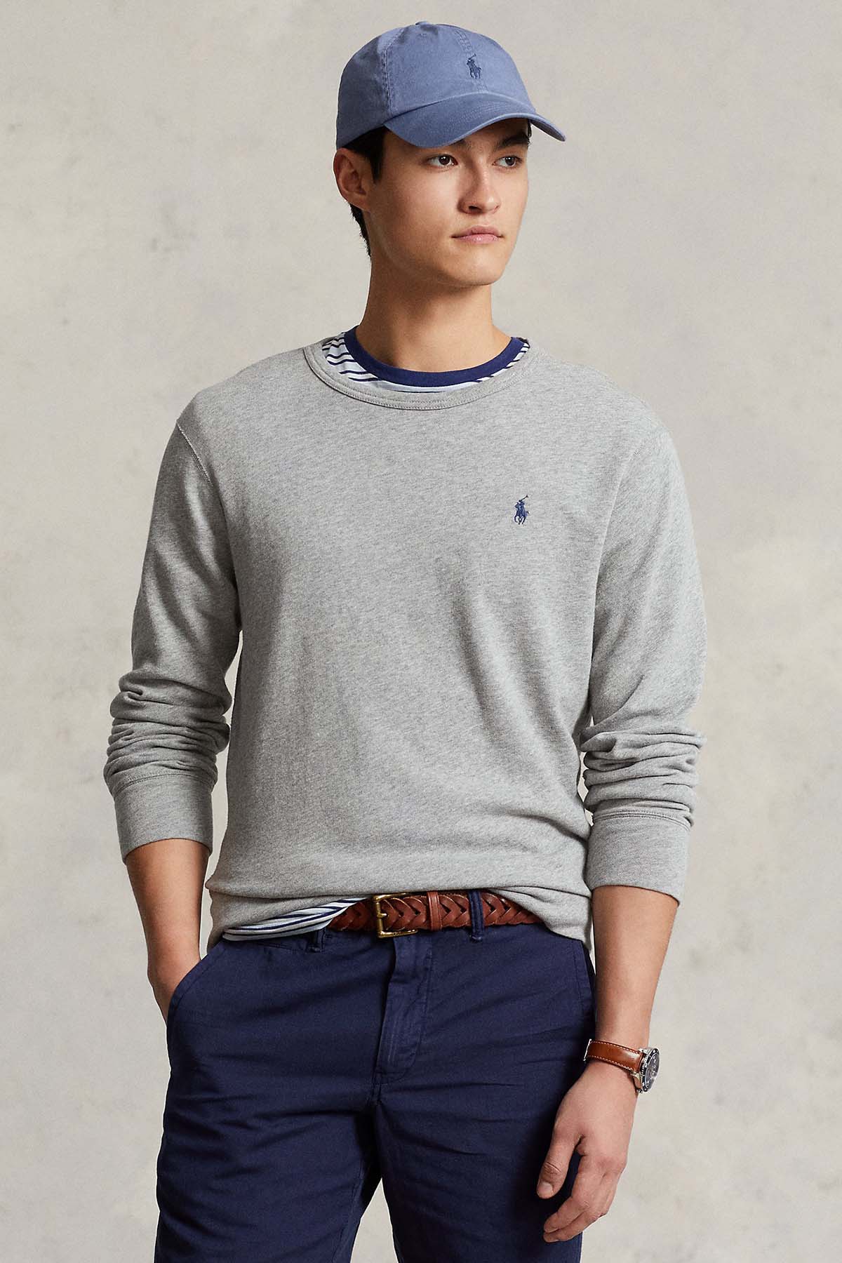 Polo Ralph Lauren Yuvarlak Yaka Yıkamalı İçi Şardonlu Sweatshirt-Libas Trendy Fashion Store