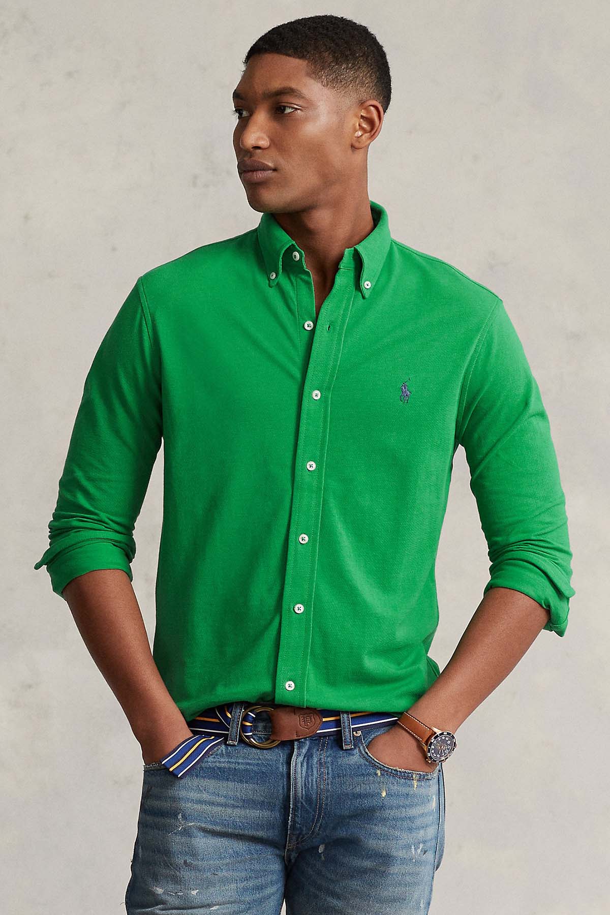 Polo Ralph Lauren Custom Fit Featherweight Mesh Gömlek-Libas Trendy Fashion Store