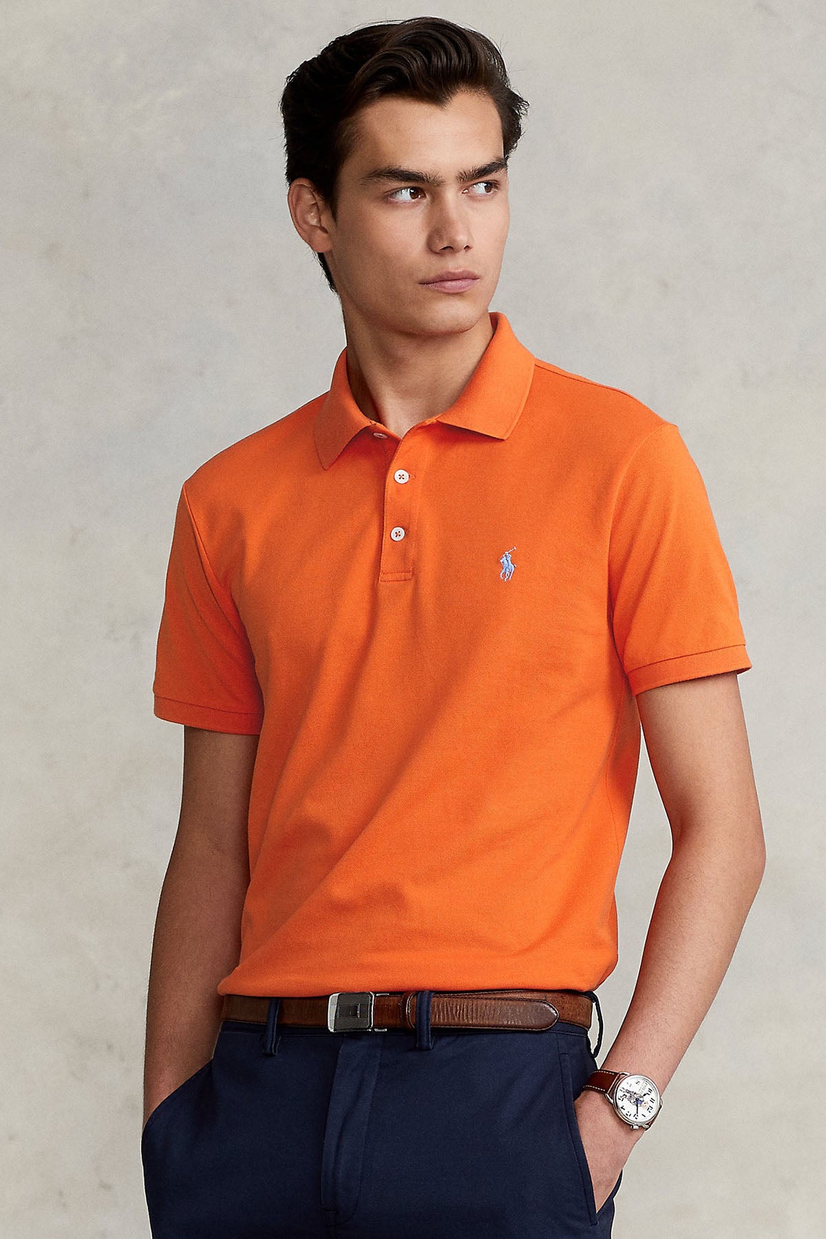 Polo Ralph Lauren Slim Fit Stretch Mesh Polo Yaka T-shirt-Libas Trendy Fashion Store