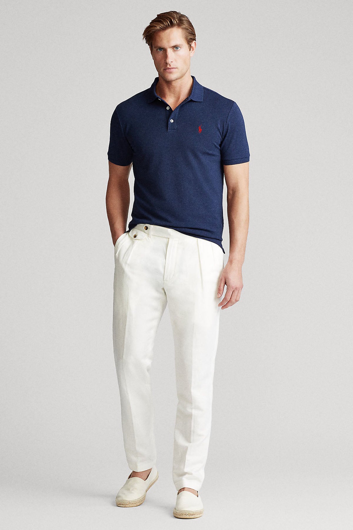 Polo Ralph Lauren Slim Fit Stretch Mesh Polo Yaka T-shirt-Libas Trendy Fashion Store