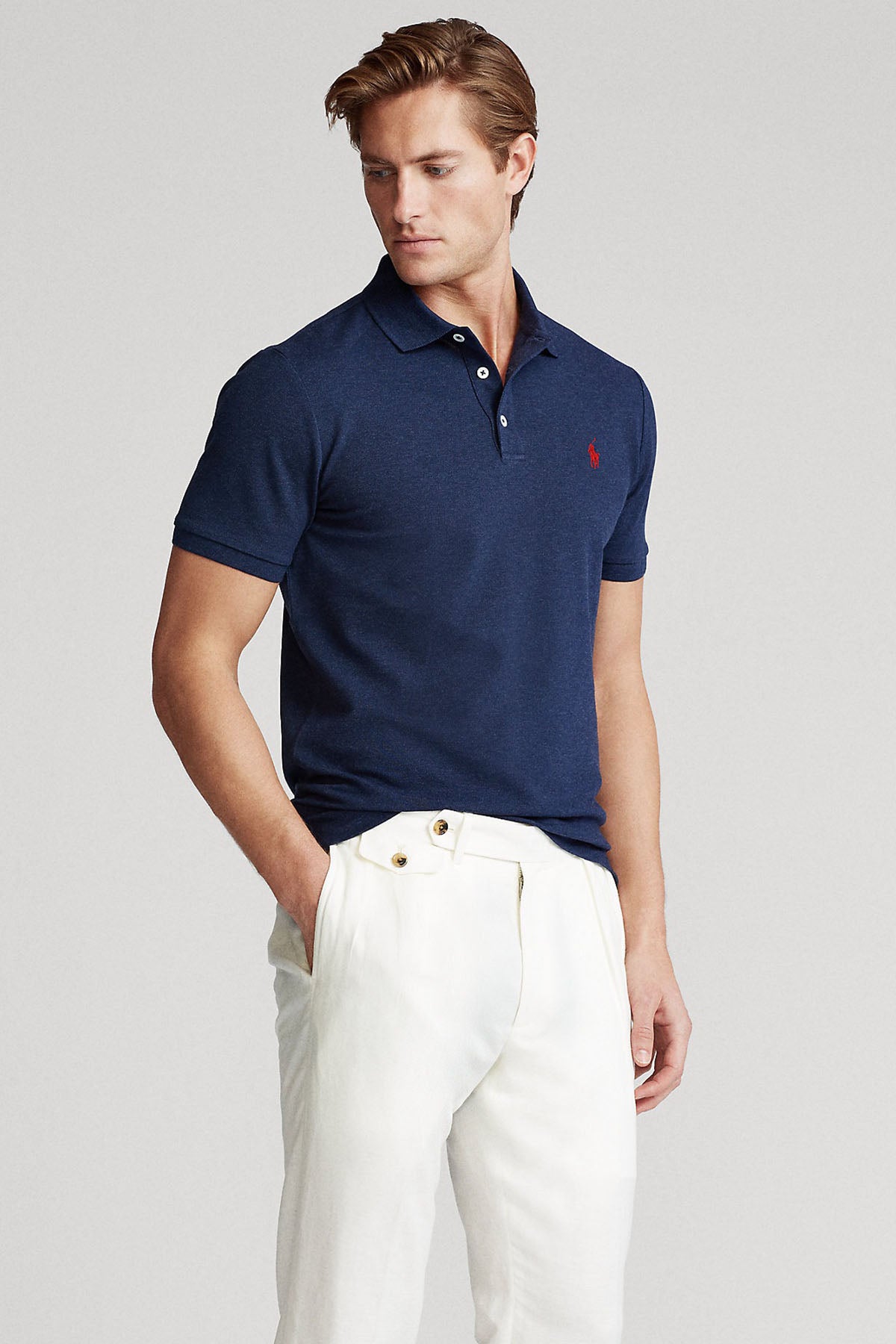 Polo Ralph Lauren Slim Fit Stretch Mesh Polo Yaka T-shirt-Libas Trendy Fashion Store