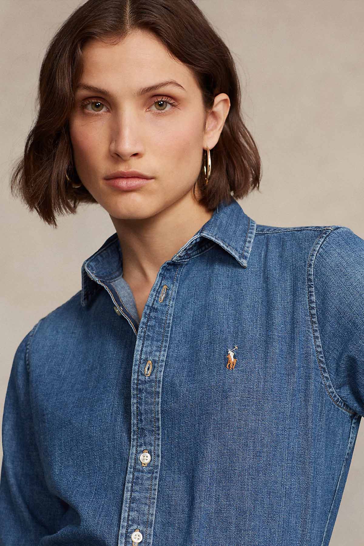 Polo Ralph Lauren Custom Fit Denim Gömlek-Libas Trendy Fashion Store