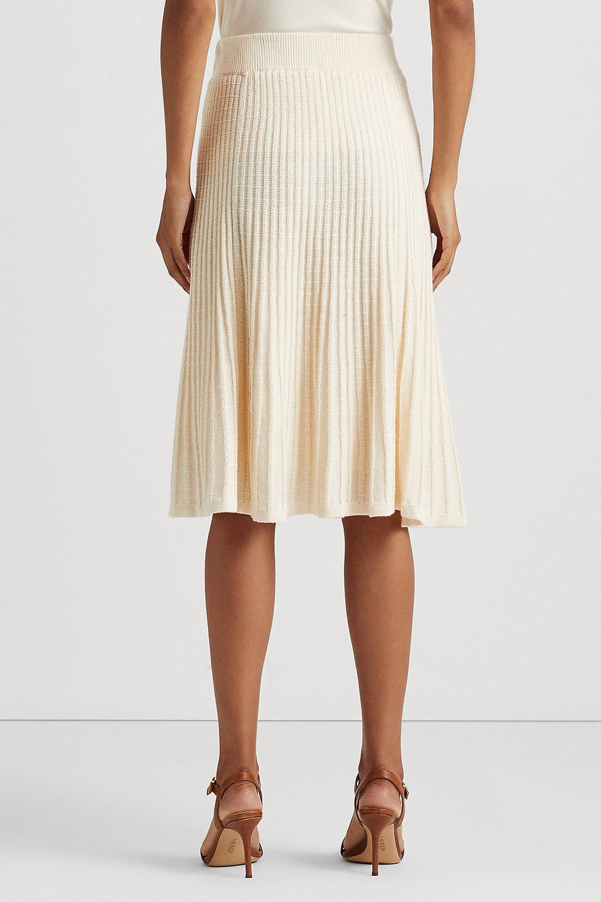 Polo Ralph Lauren Dizüstü Keten Karışımlı Piliseli Etek-Libas Trendy Fashion Store