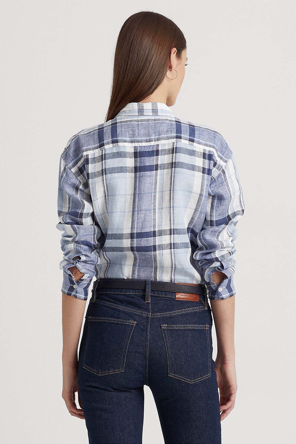 Polo Ralph Lauren Ekoseli Keten Gömlek-Libas Trendy Fashion Store