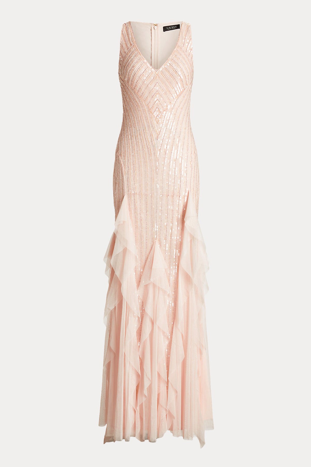 Polo Ralph Lauren V Yaka Maxi Abiye Elbise-Libas Trendy Fashion Store