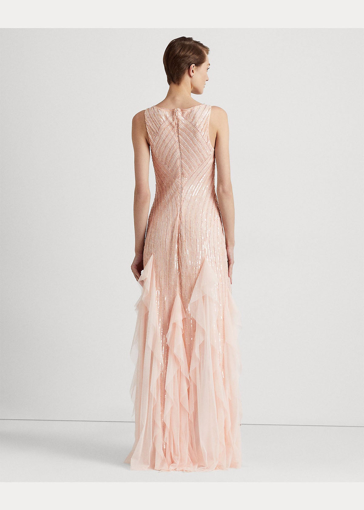 Polo Ralph Lauren V Yaka Maxi Abiye Elbise-Libas Trendy Fashion Store