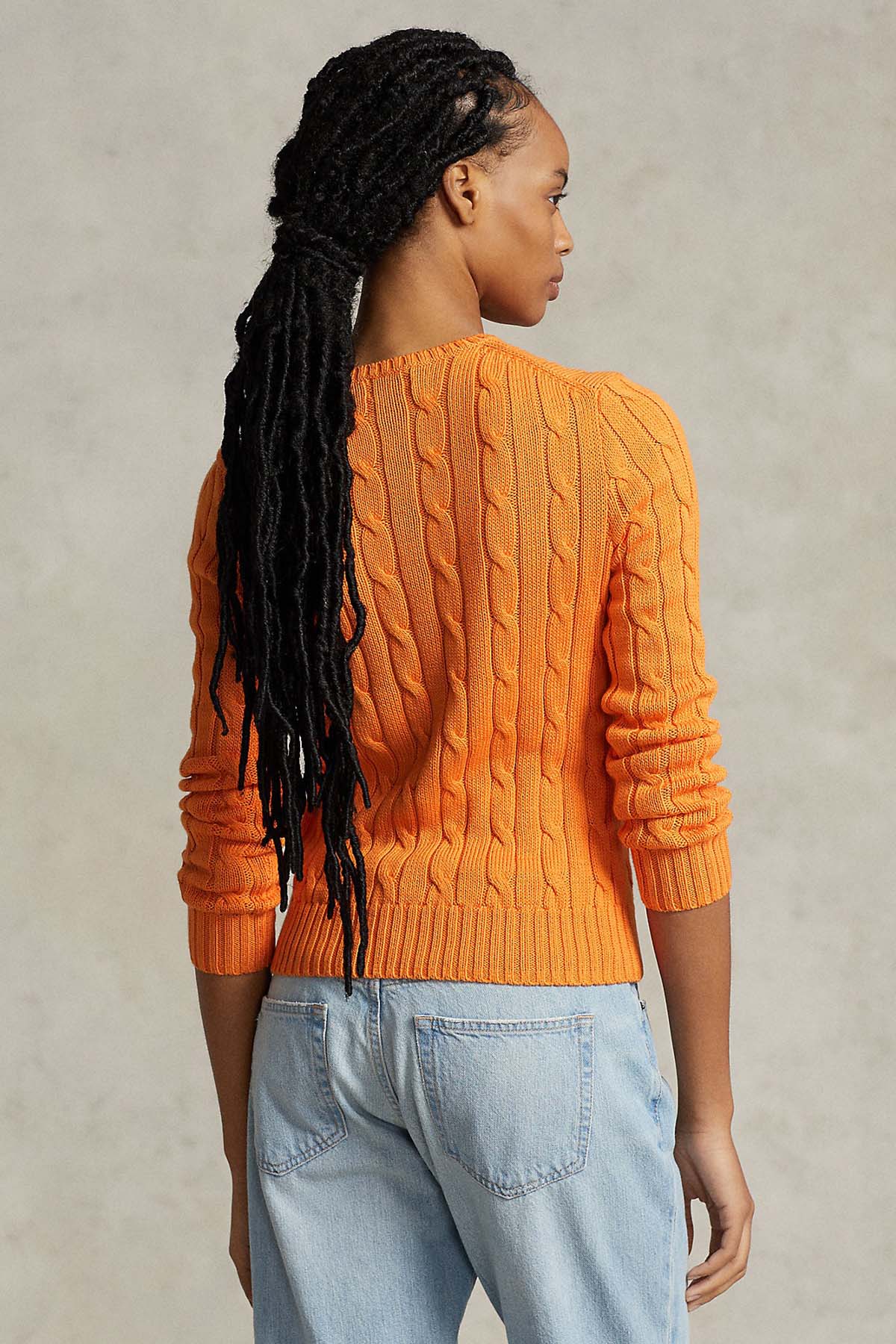 Polo Ralph Lauren Pima Cotton Slim Fit Yuvarlak Yaka Saç Örgü Triko-Libas Trendy Fashion Store