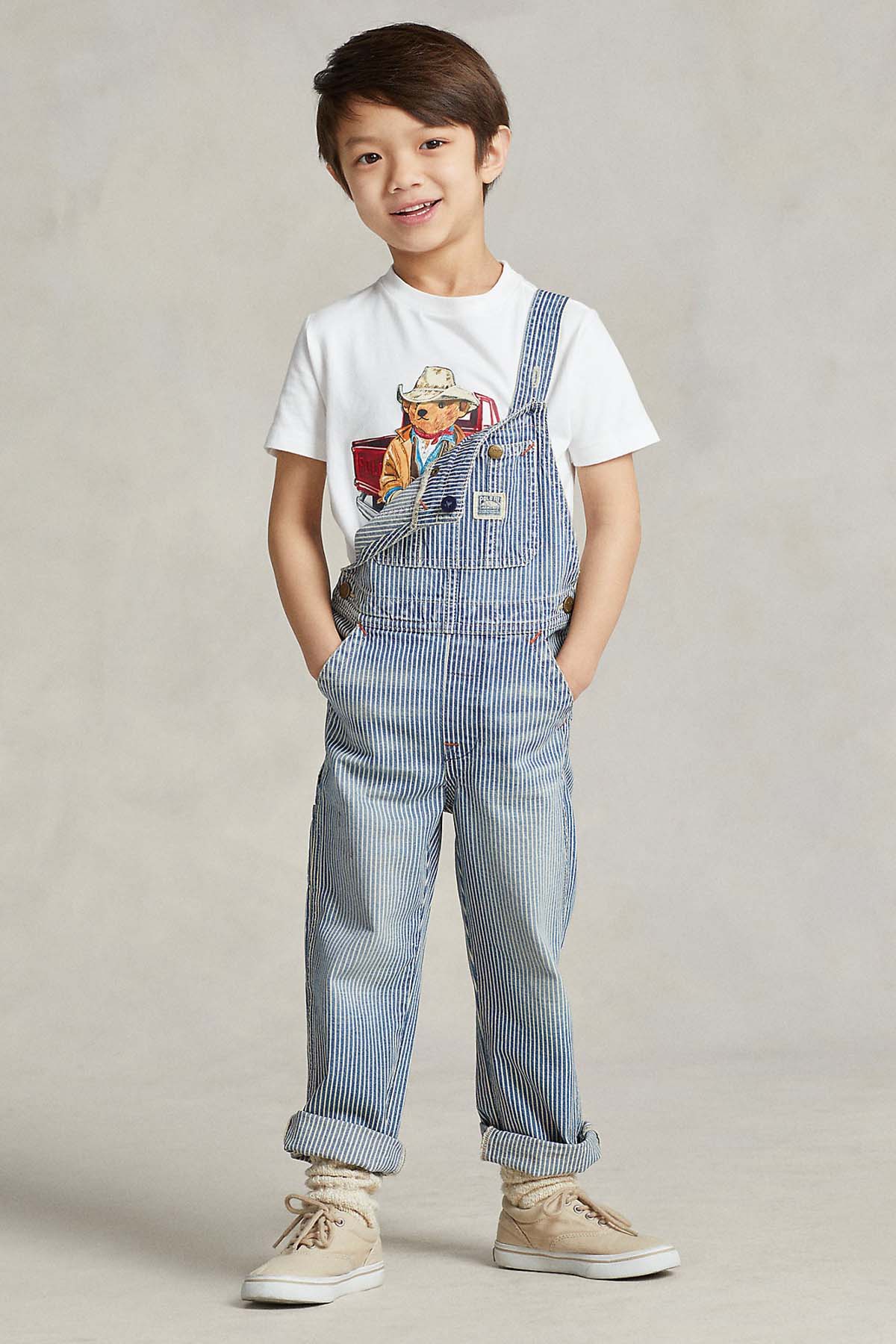 Polo Ralph Lauren Kids 2-4 Yaş Erkek Çocuk Polo Bear T-shirt-Libas Trendy Fashion Store