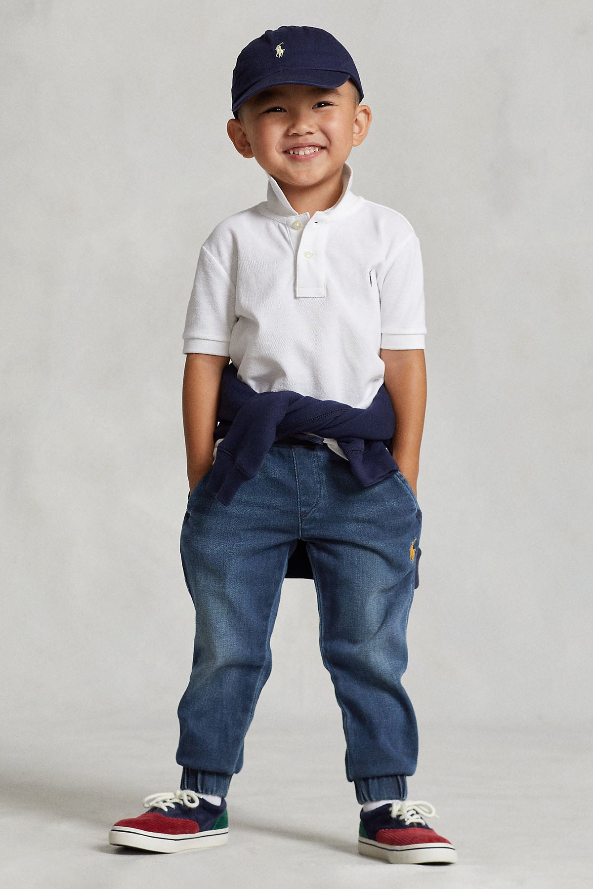 Polo Ralph Lauren Kids 2-4 Yaş Erkek Çocuk Beli Lastikli Jogger Denim Pantolon-Libas Trendy Fashion Store