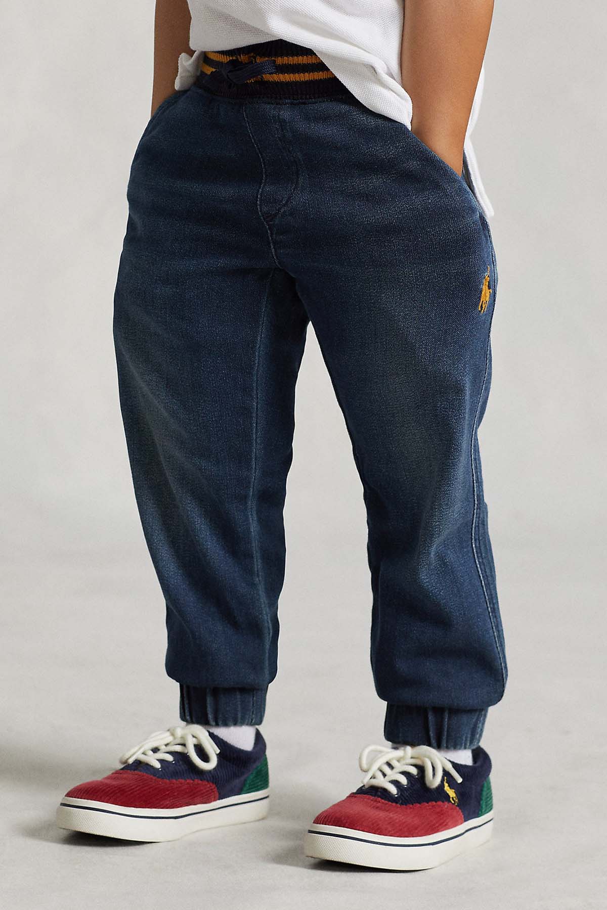 Polo Ralph Lauren Kids 2-4 Yaş Erkek Çocuk Beli Lastikli Jogger Denim Pantolon-Libas Trendy Fashion Store